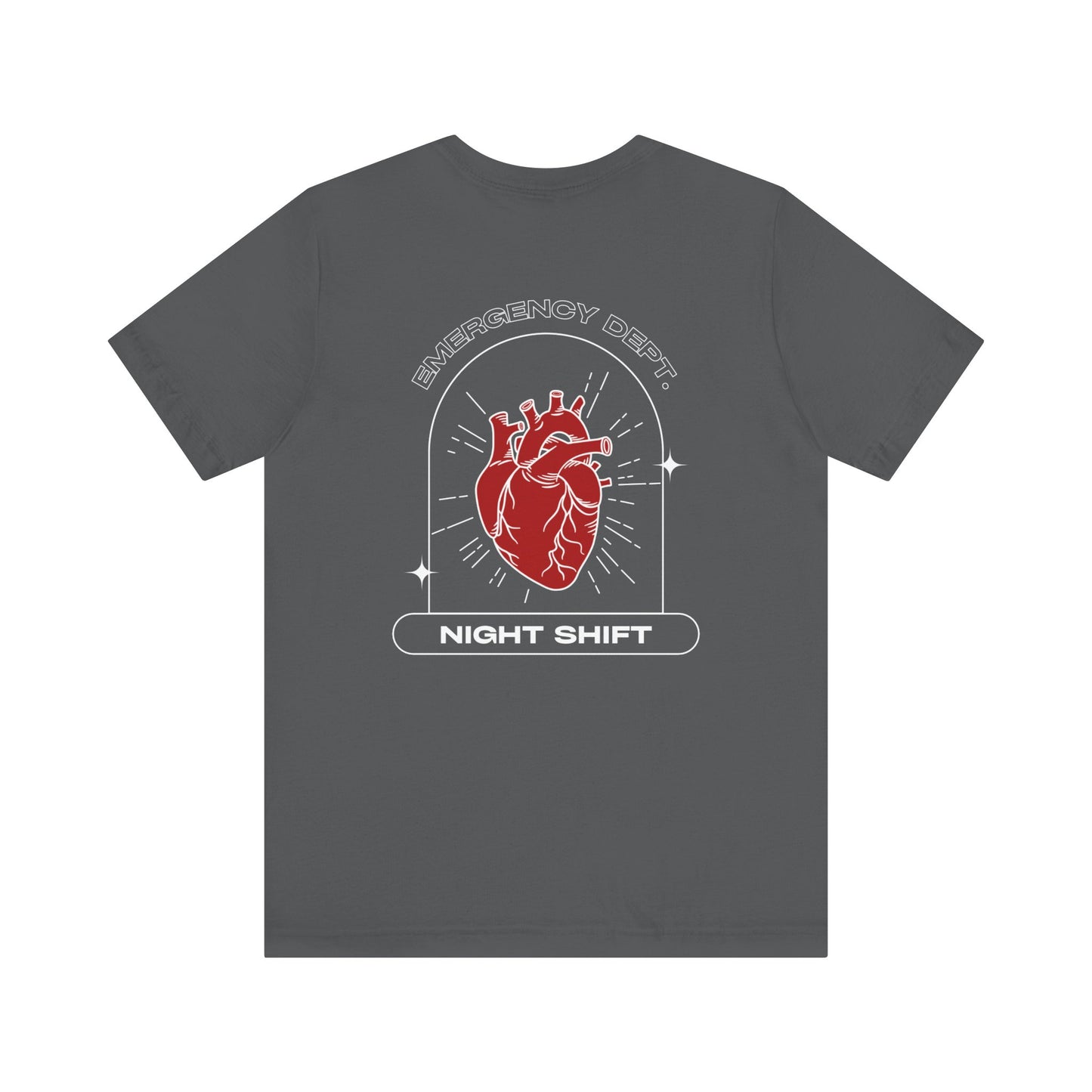 Emergency Department Printed Unisex Tee - Casual Comfort, Gift for Heart Lovers, Everyday Wear, Unique Style, Casual T-Shirt