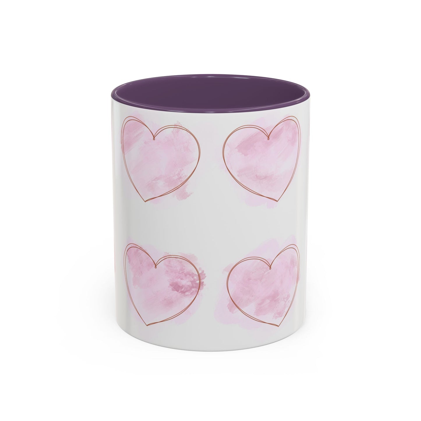 Watercolor Pink Heart Coffee Mug - Perfect for Mother’s Day