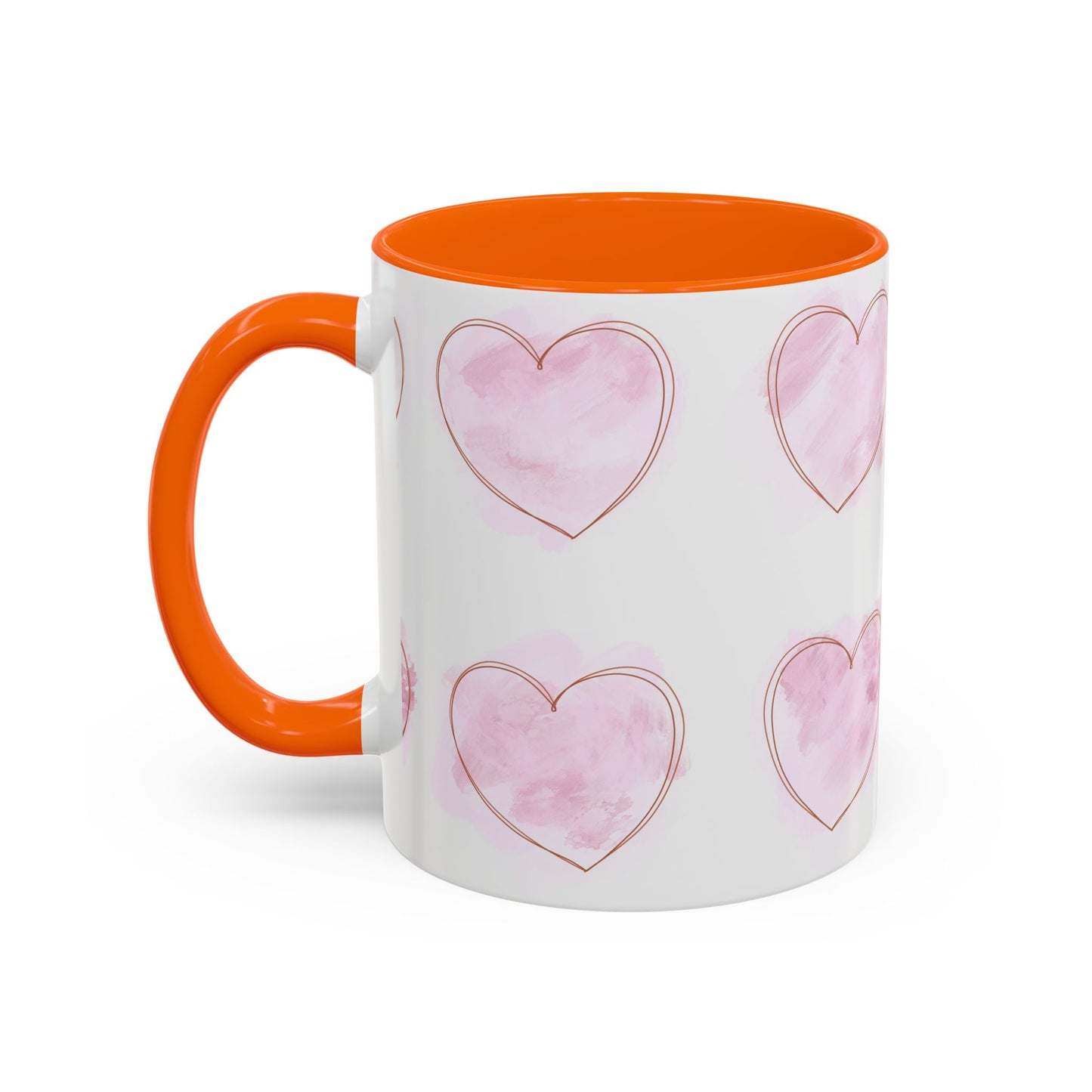 Watercolor Pink Heart Coffee Mug - Perfect for Mother’s Day