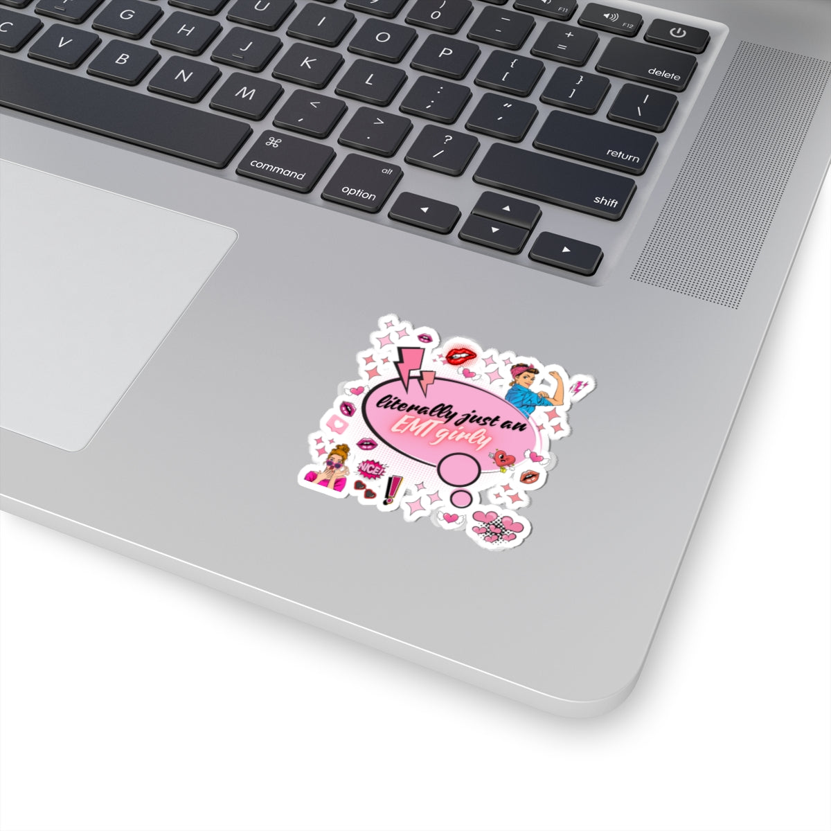 Trendy Kiss-Cut Stickers - Literally Just an EMT Girly Design