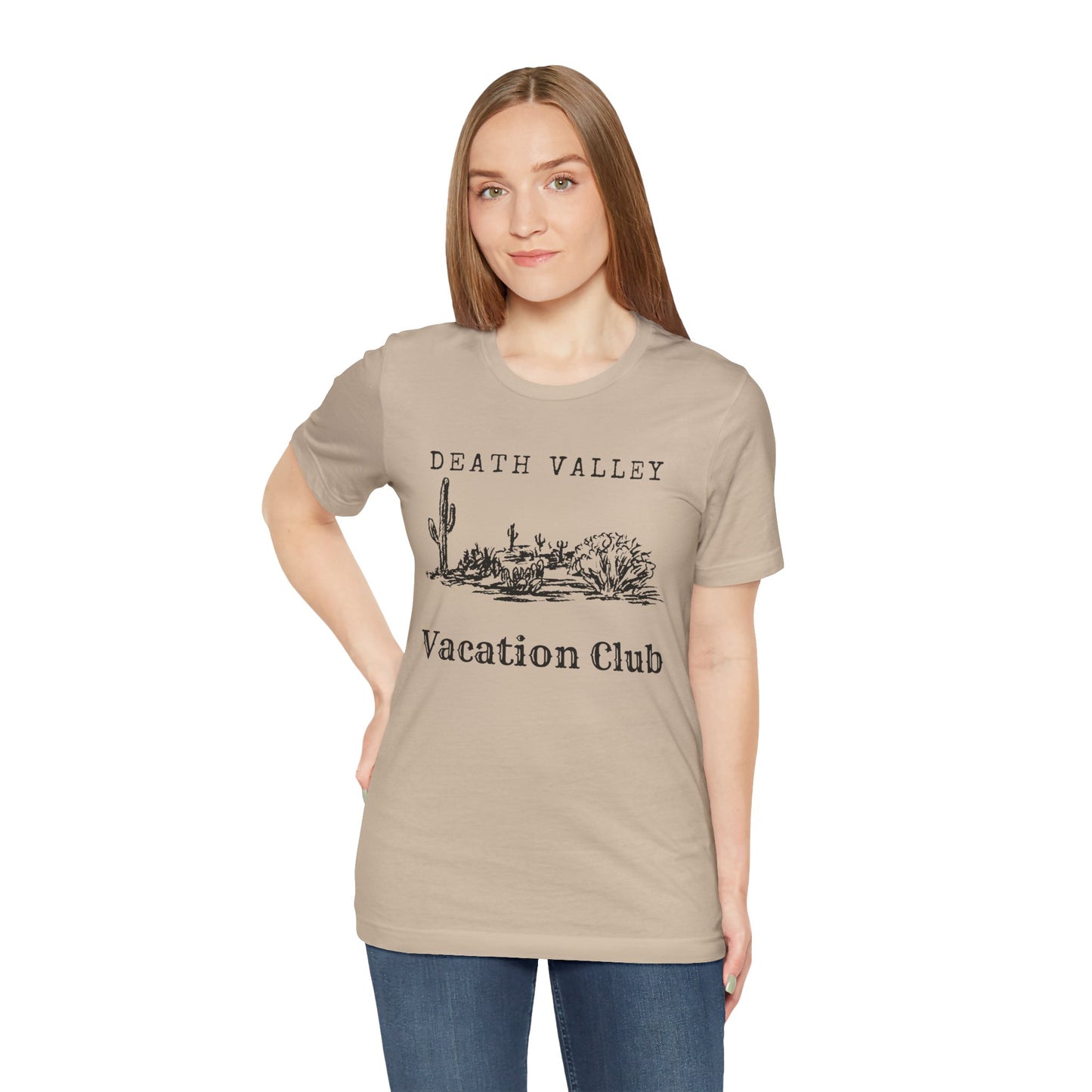 Death Valley Vacation Club Unisex Tee - Casual Cactus Graphic T-Shirt