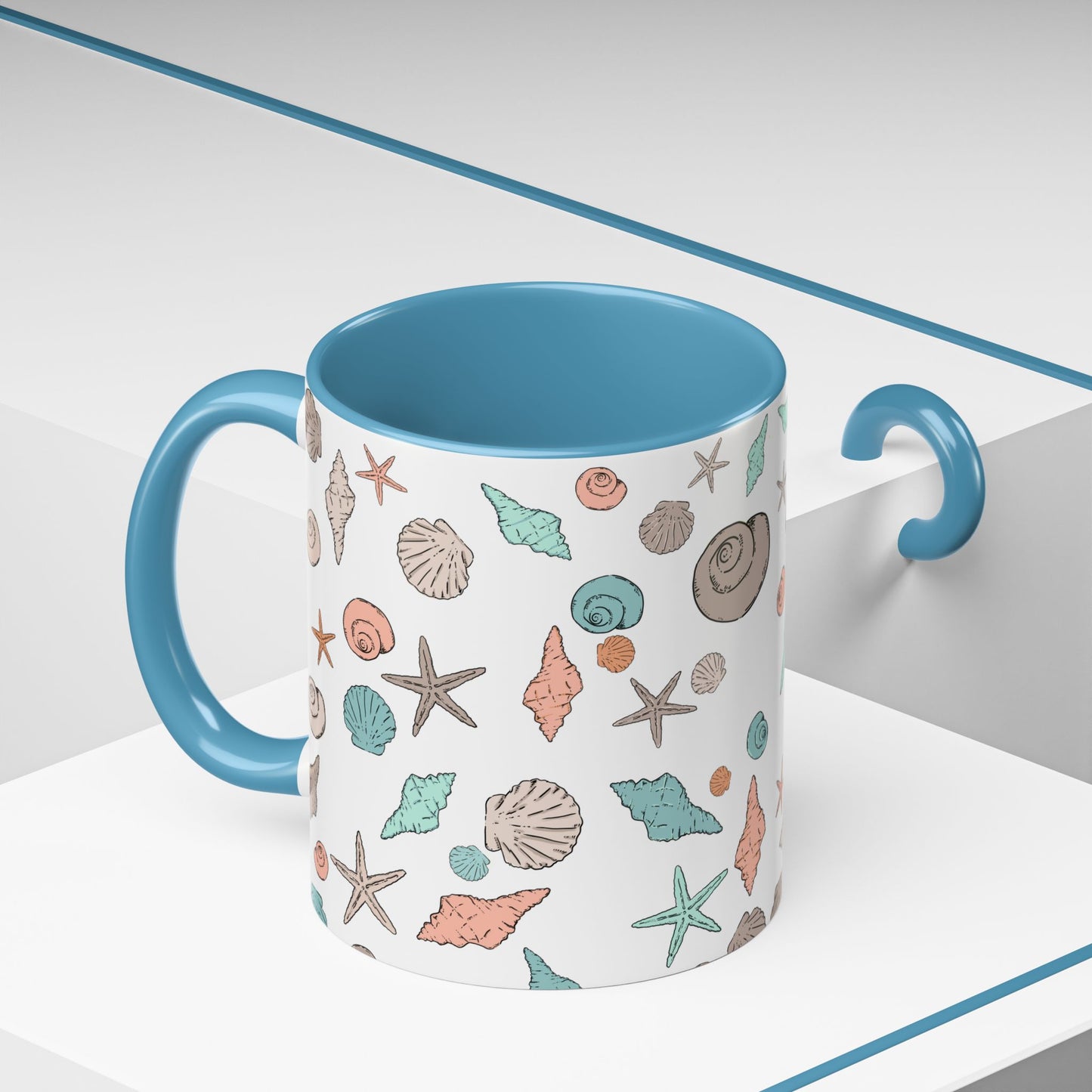 Coastal Seashell Accent Coffee Mug - 11oz & 15oz