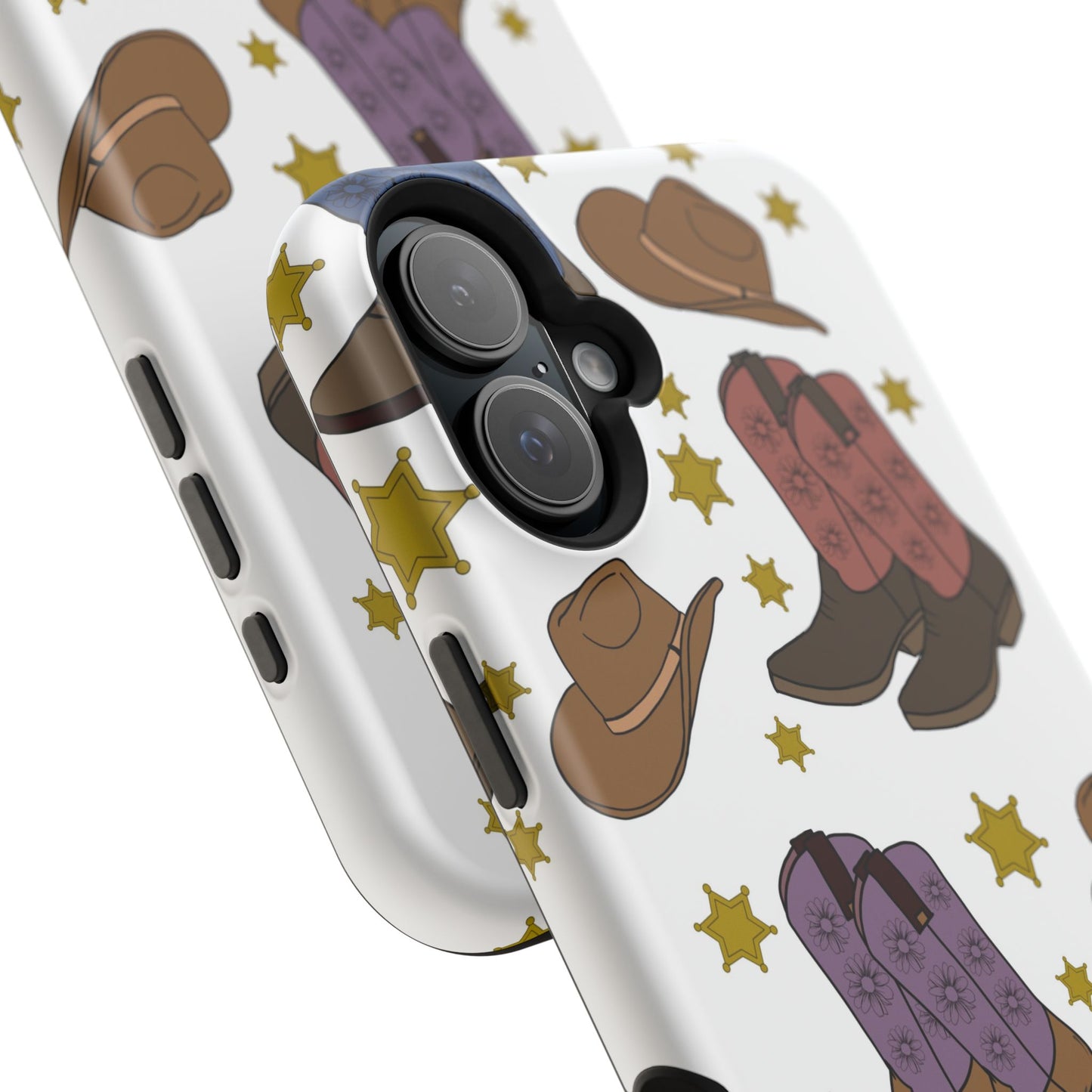 Cowboy Boots Magnetic Tough Case - Durable Phone Protection with Western Flair