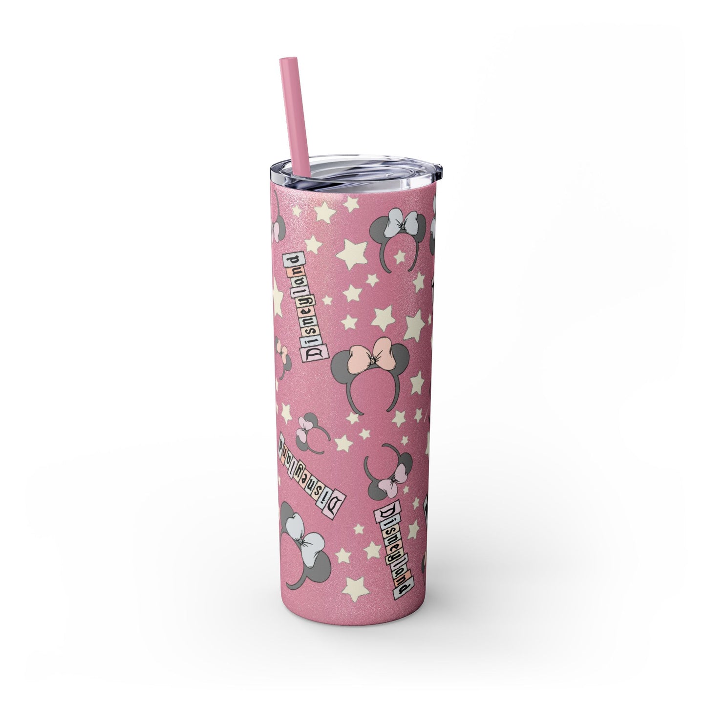 Disneyland Skinny Tumbler with Straw - 20oz - Cute Mickey Mouse Design for Theme Park Lovers