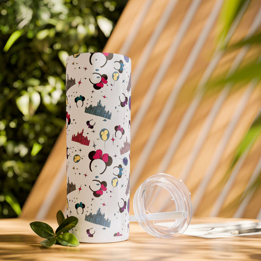 Disneyland Whimsical 20oz Skinny Tumbler with Disney Inspired Design