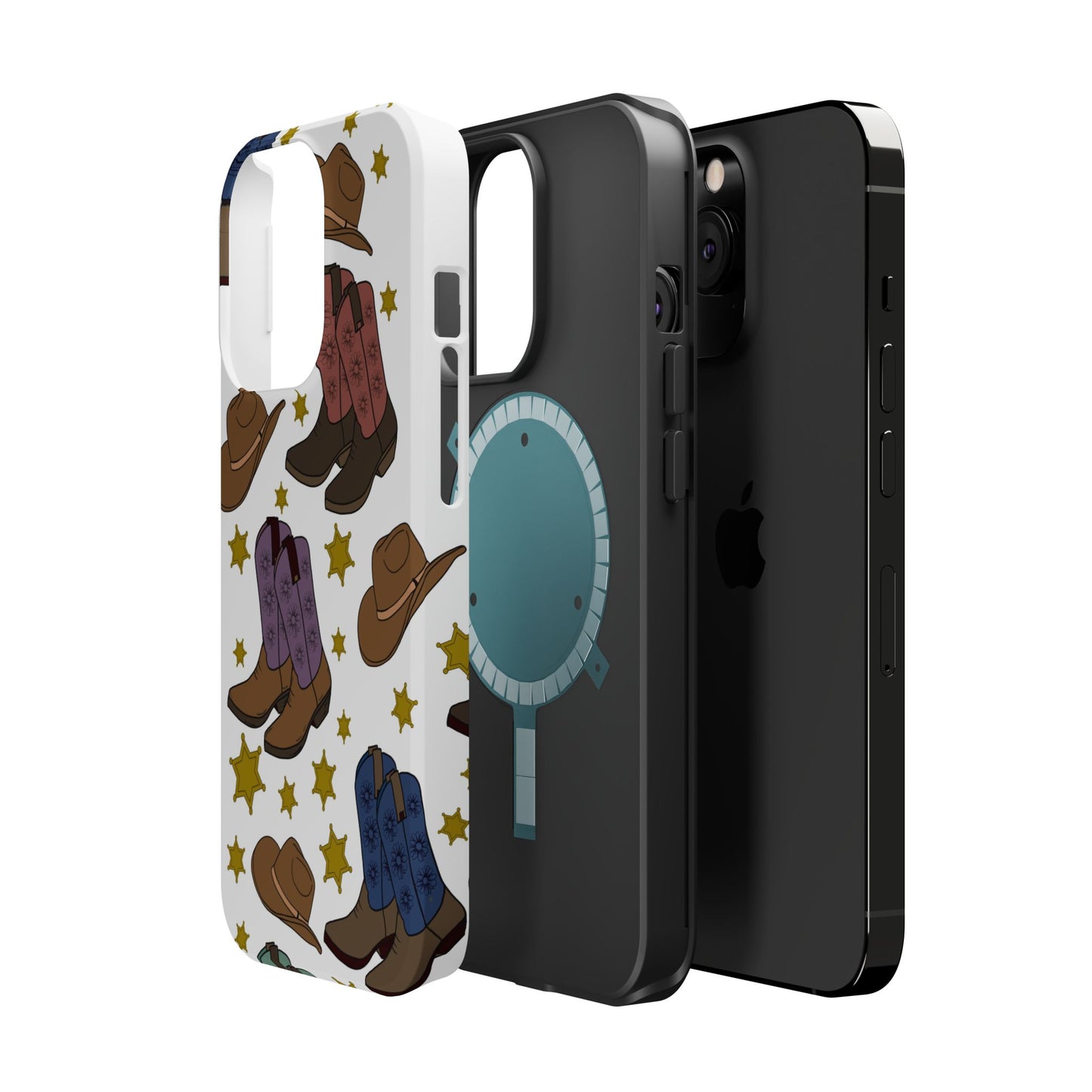 Cowboy Boots Magnetic Tough Case - Durable Phone Protection with Western Flair