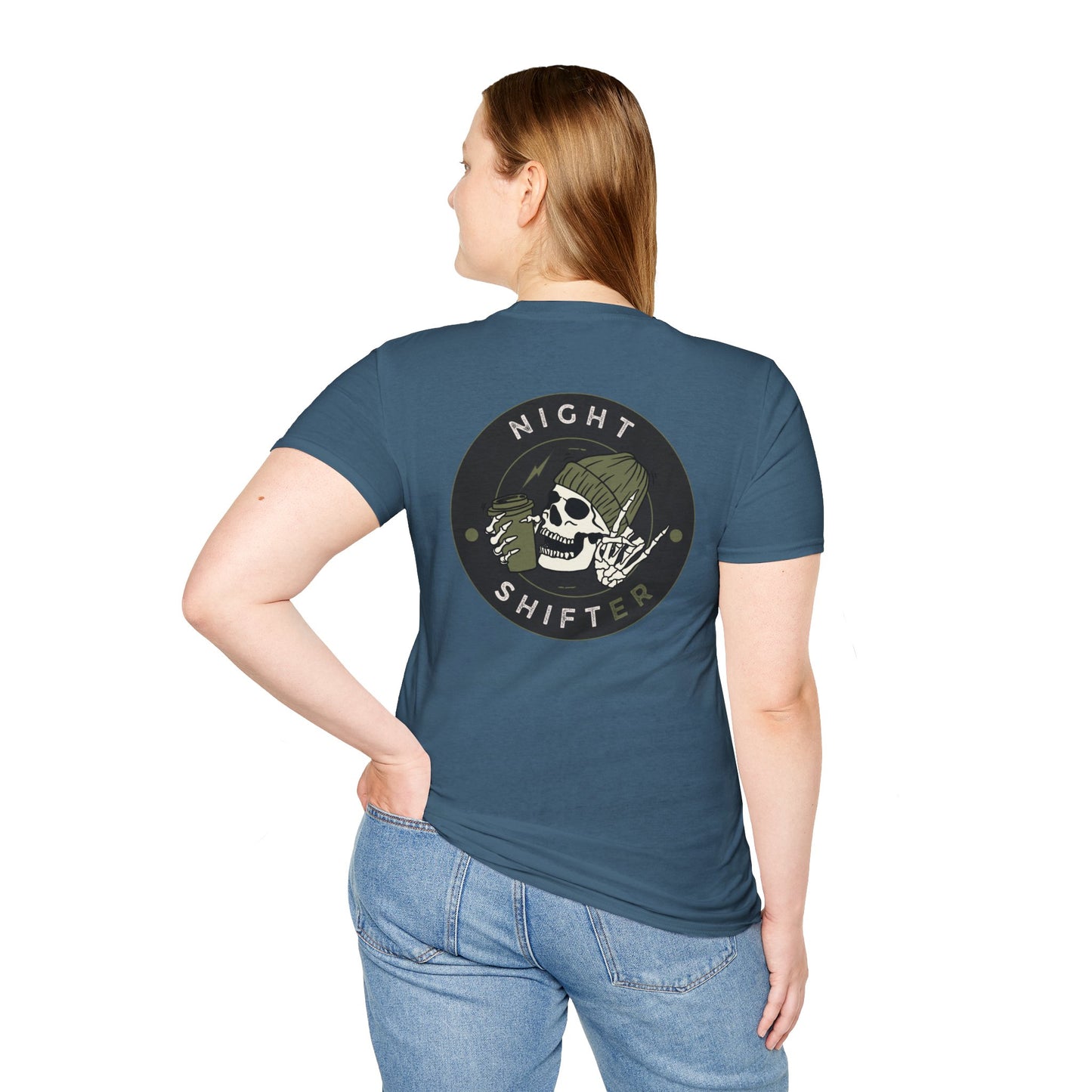 Night Shifter Skull T-Shirt | Unisex graphic tee for nurses| EMT | Paramedic| Spooky Vibes