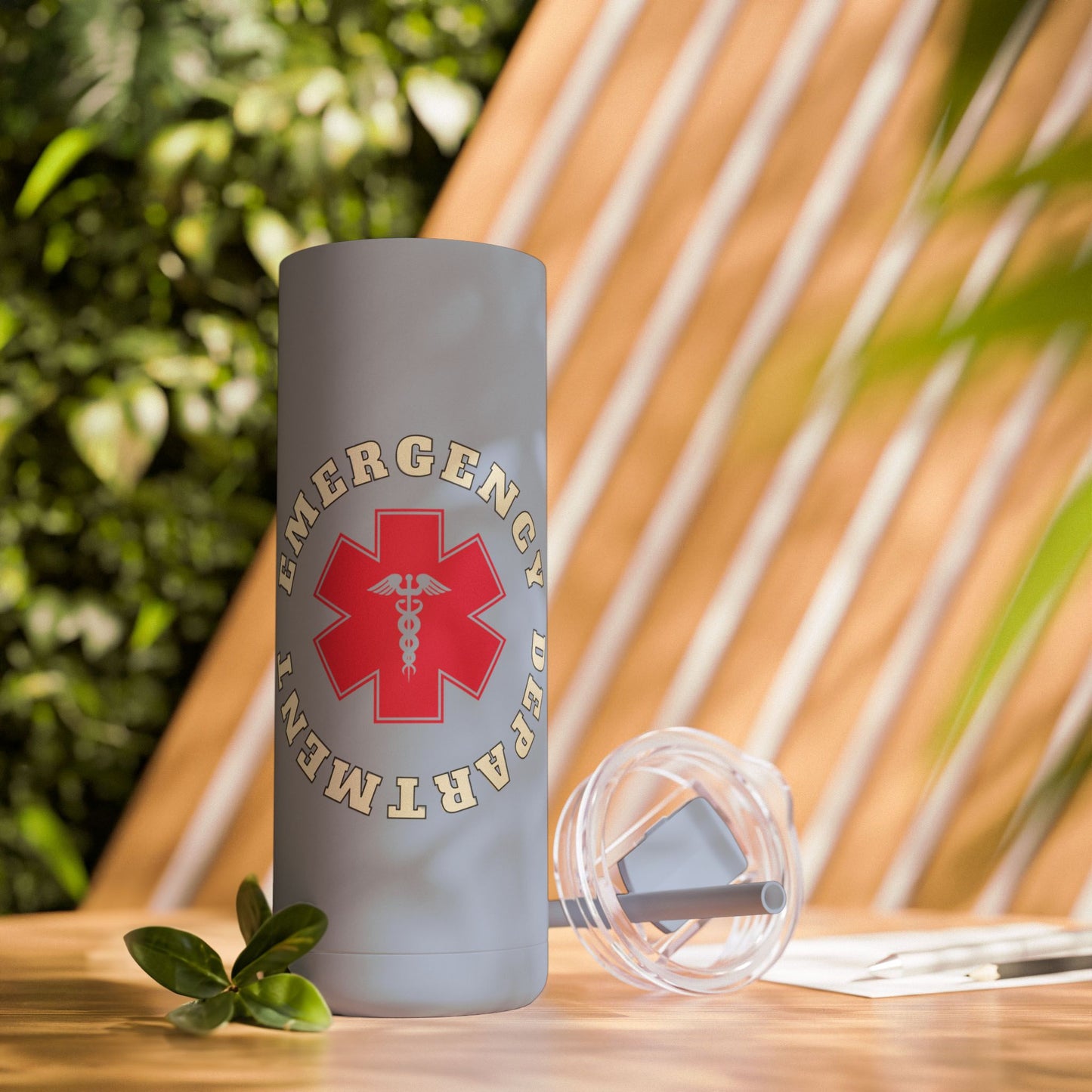 Emergency Department | EMS 20oz Skinny Tumbler - Matte Black