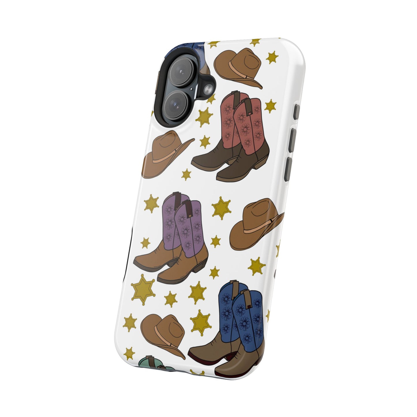 Cowboy Boots Magnetic Tough Case - Durable Phone Protection with Western Flair