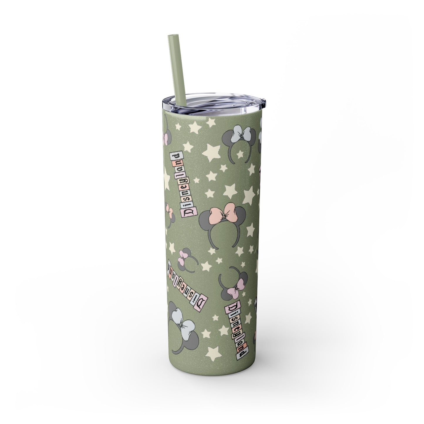 Disneyland Skinny Tumbler with Straw - 20oz - Cute Mickey Mouse Design for Theme Park Lovers
