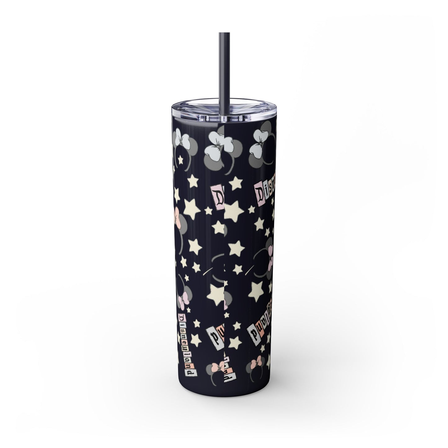 Disneyland Skinny Tumbler with Straw - 20oz - Cute Mickey Mouse Design for Theme Park Lovers
