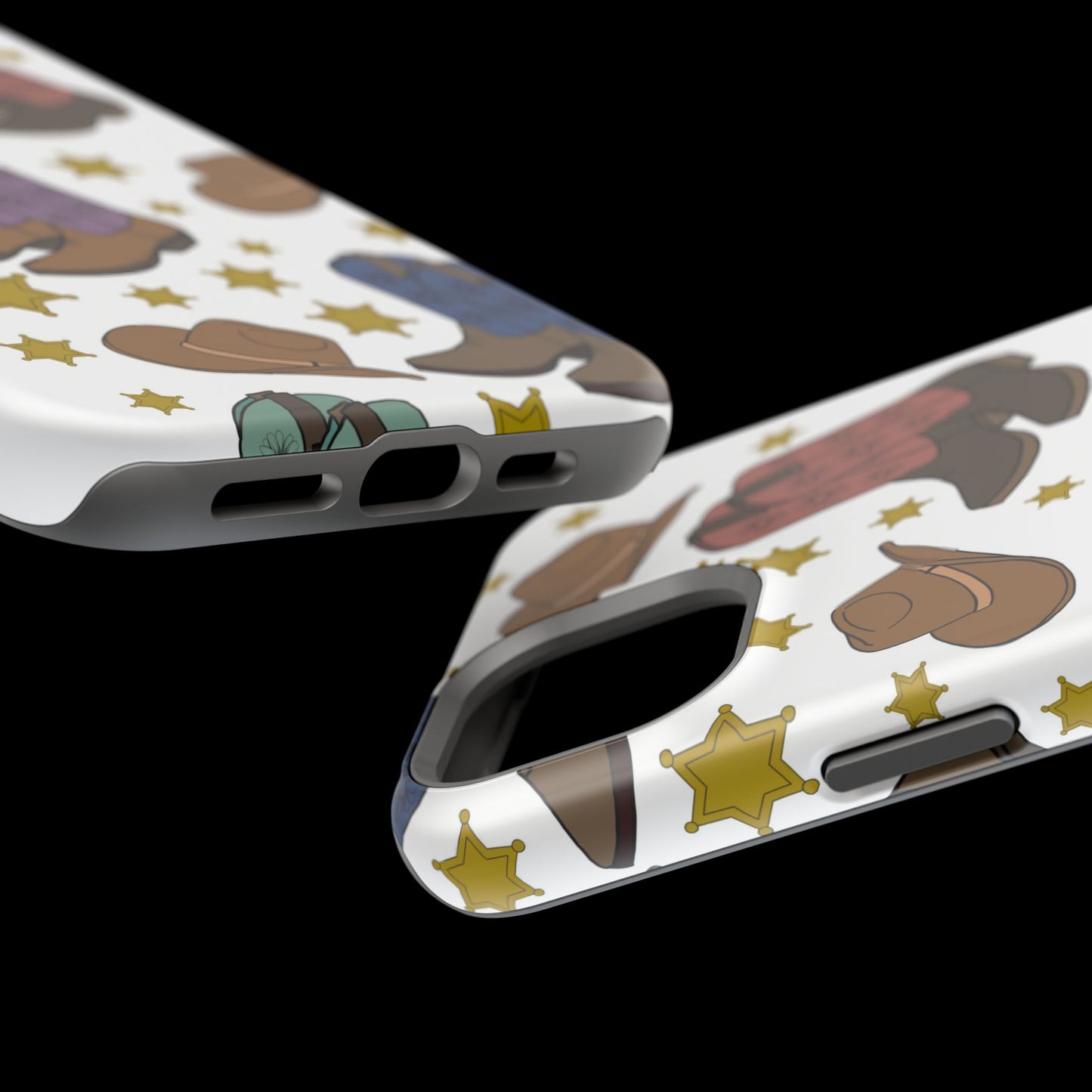 Cowboy Boots Magnetic Tough Case - Durable Phone Protection with Western Flair