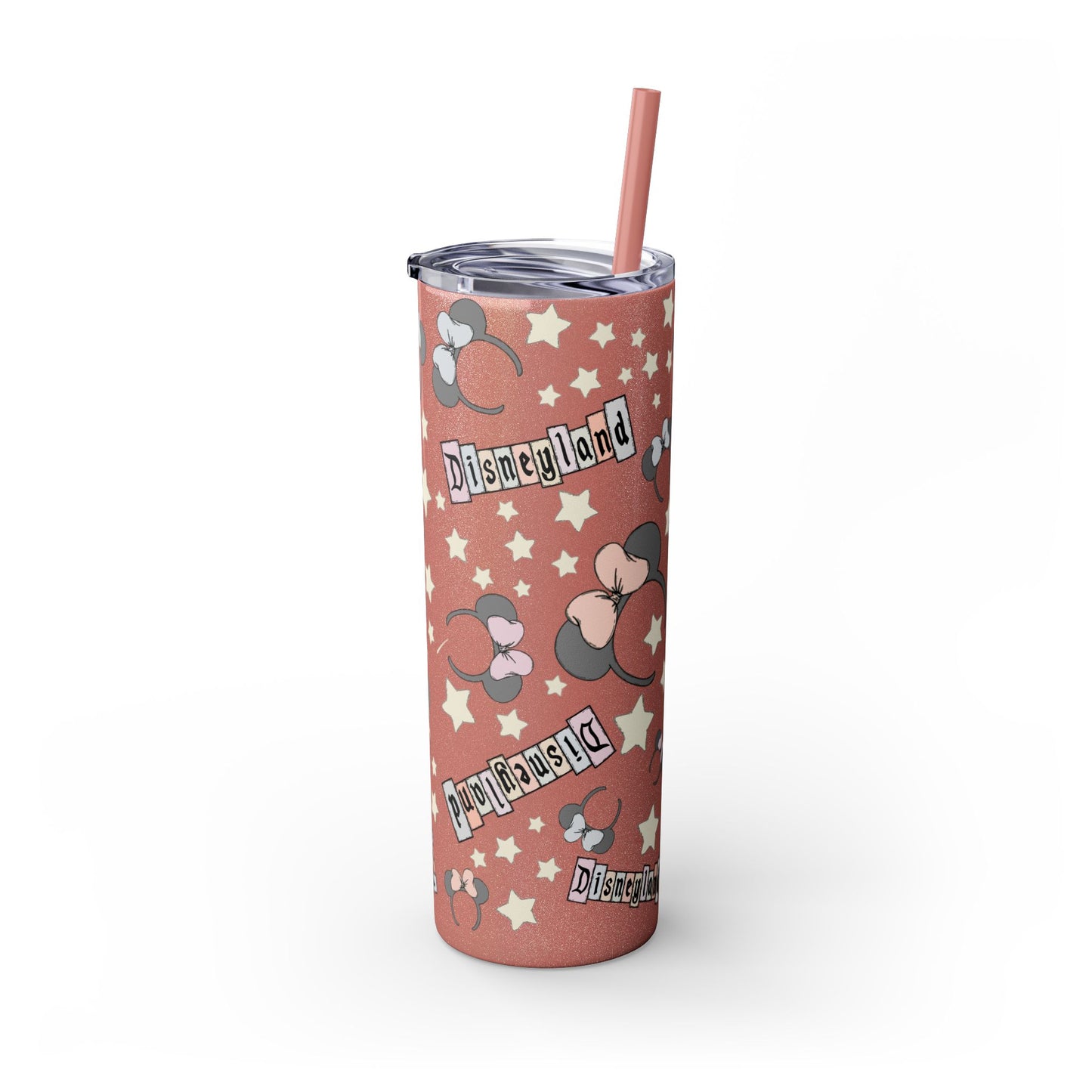Disneyland Skinny Tumbler with Straw - 20oz - Cute Mickey Mouse Design for Theme Park Lovers