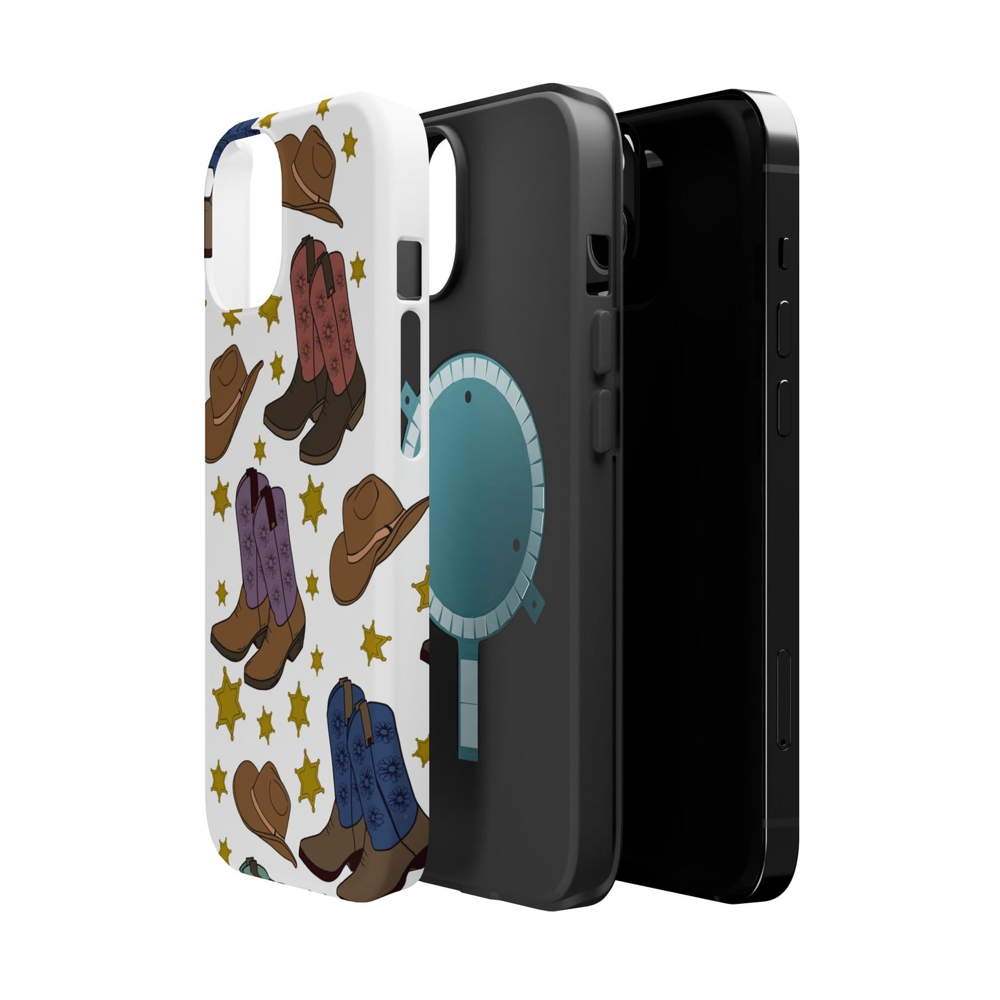 Cowboy Boots Magnetic Tough Case - Durable Phone Protection with Western Flair