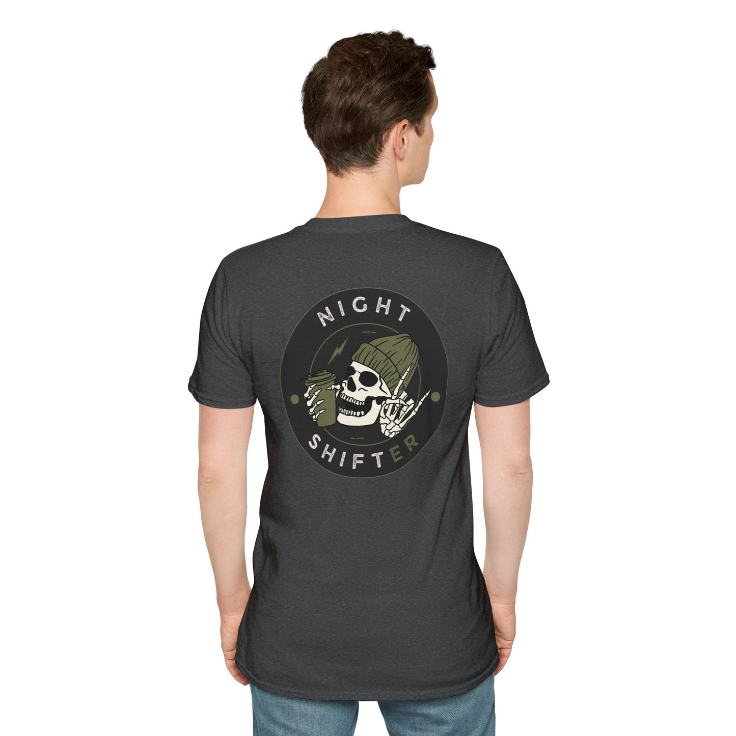 Night Shifter Skull T-Shirt | Unisex graphic tee for nurses| EMT | Paramedic| Spooky Vibes