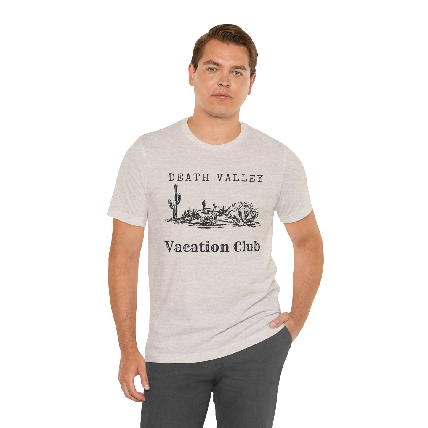 Death Valley Vacation Club Unisex Tee - Casual Cactus Graphic T-Shirt