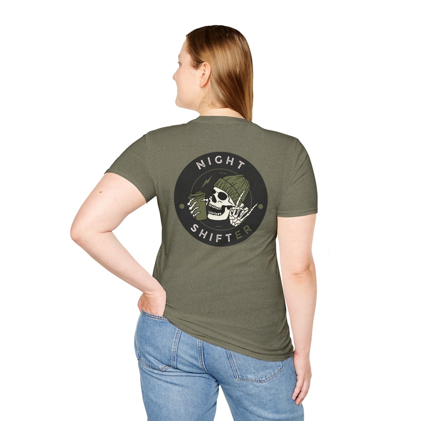 Night Shifter Skull T-Shirt | Unisex graphic tee for nurses| EMT | Paramedic| Spooky Vibes