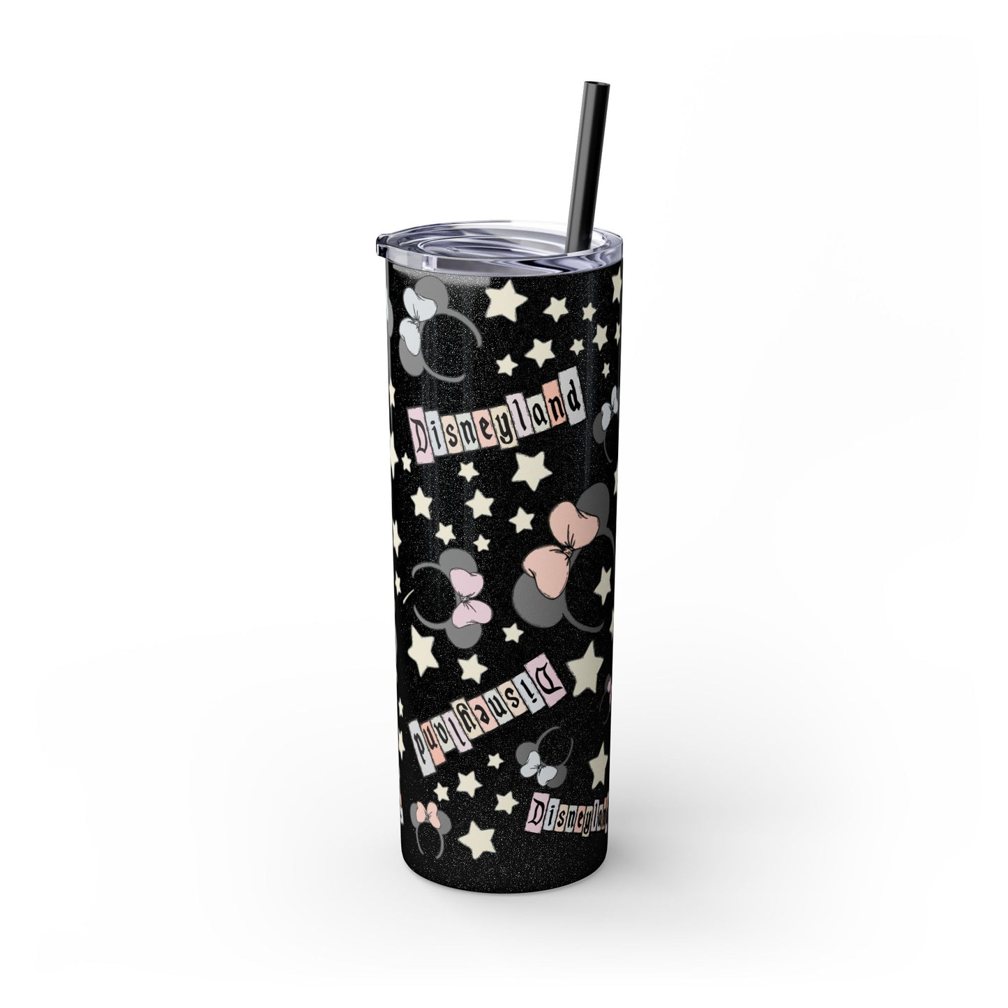 Disneyland Skinny Tumbler with Straw - 20oz - Cute Mickey Mouse Design for Theme Park Lovers