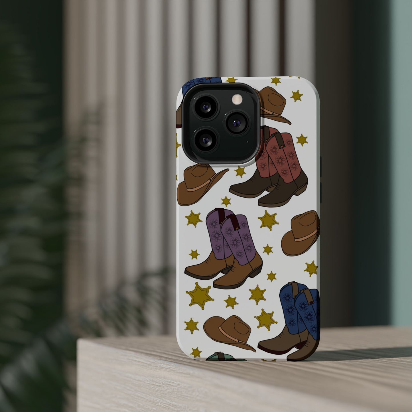 Cowboy Boots Magnetic Tough Case - Durable Phone Protection with Western Flair