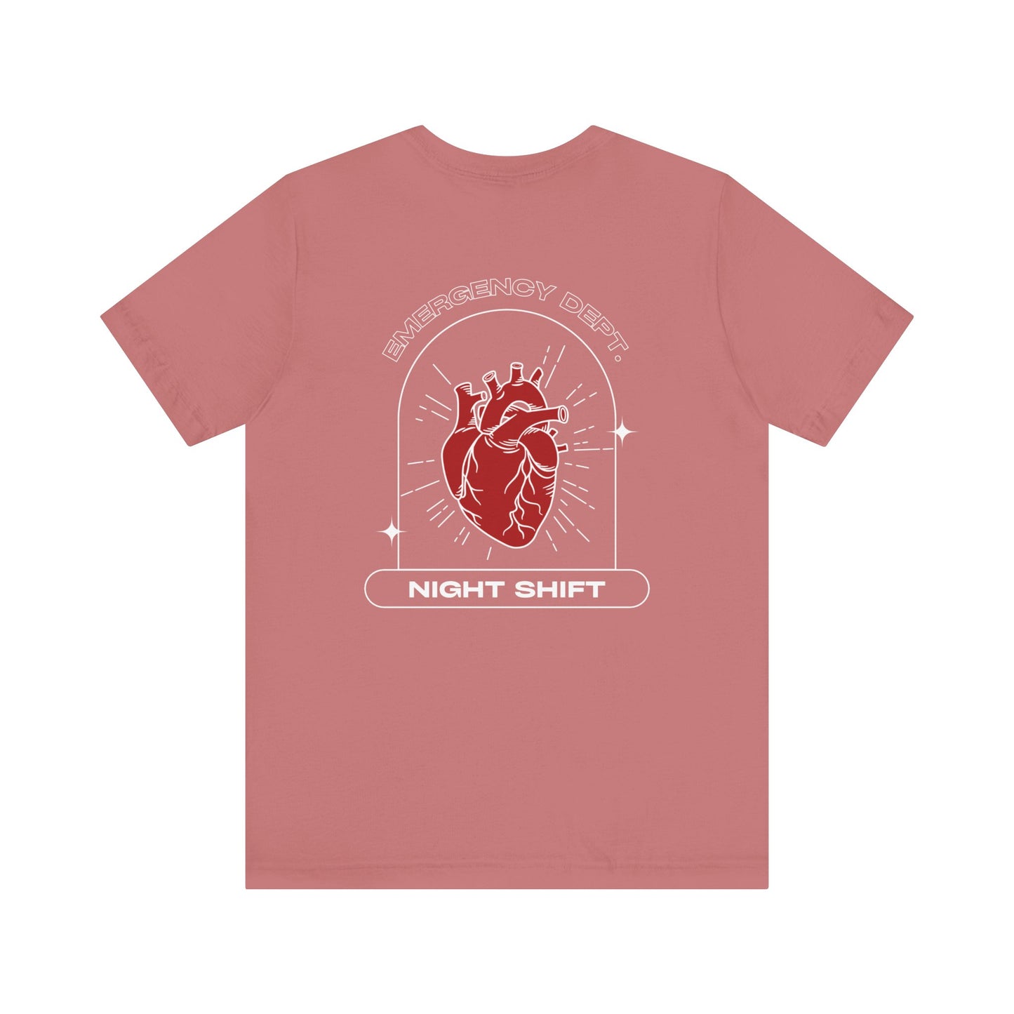 Emergency Department Printed Unisex Tee - Casual Comfort, Gift for Heart Lovers, Everyday Wear, Unique Style, Casual T-Shirt