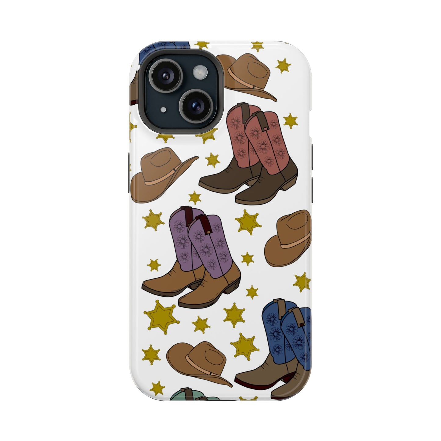 Cowboy Boots Magnetic Tough Case - Durable Phone Protection with Western Flair