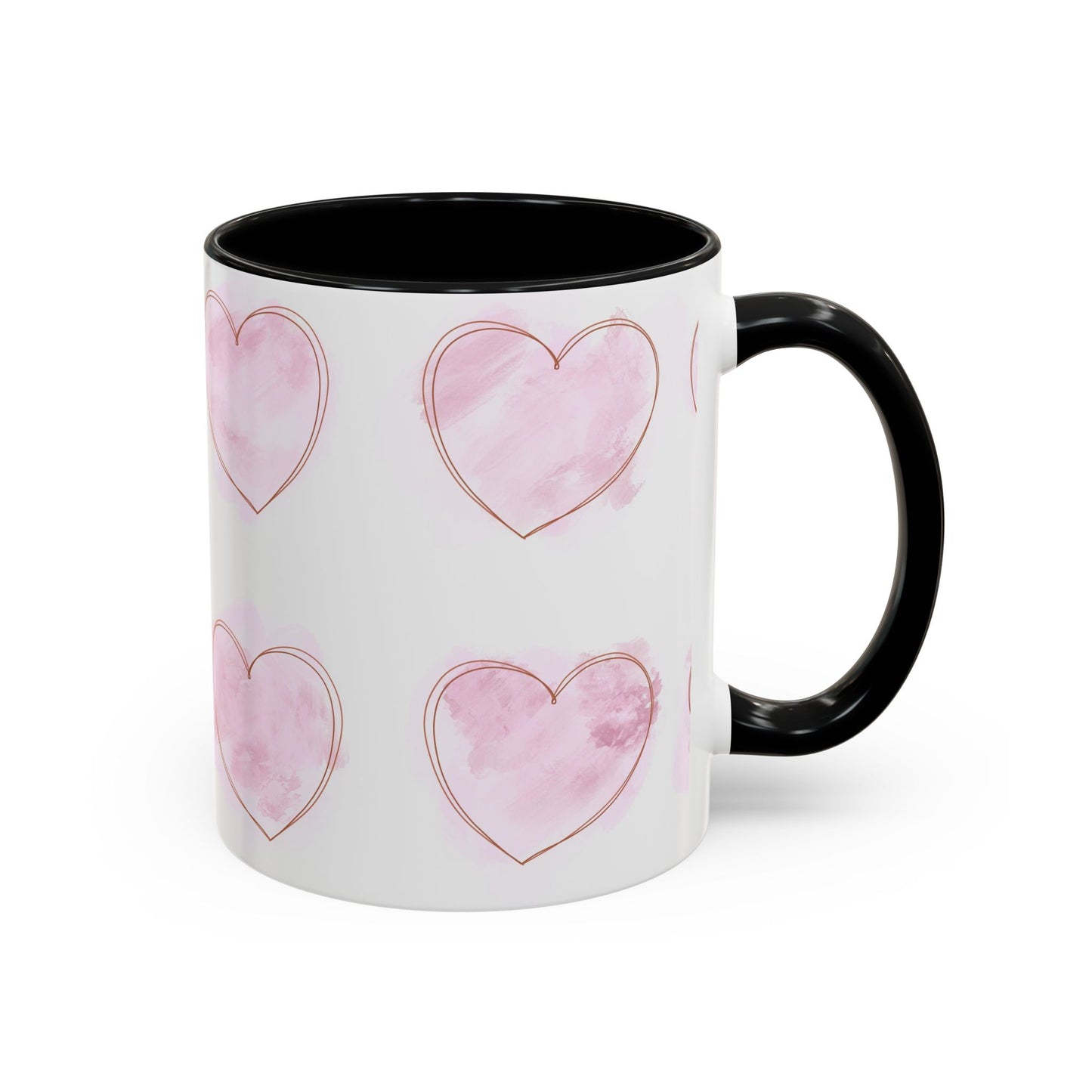 Watercolor Pink Heart Coffee Mug - Perfect for Mother’s Day