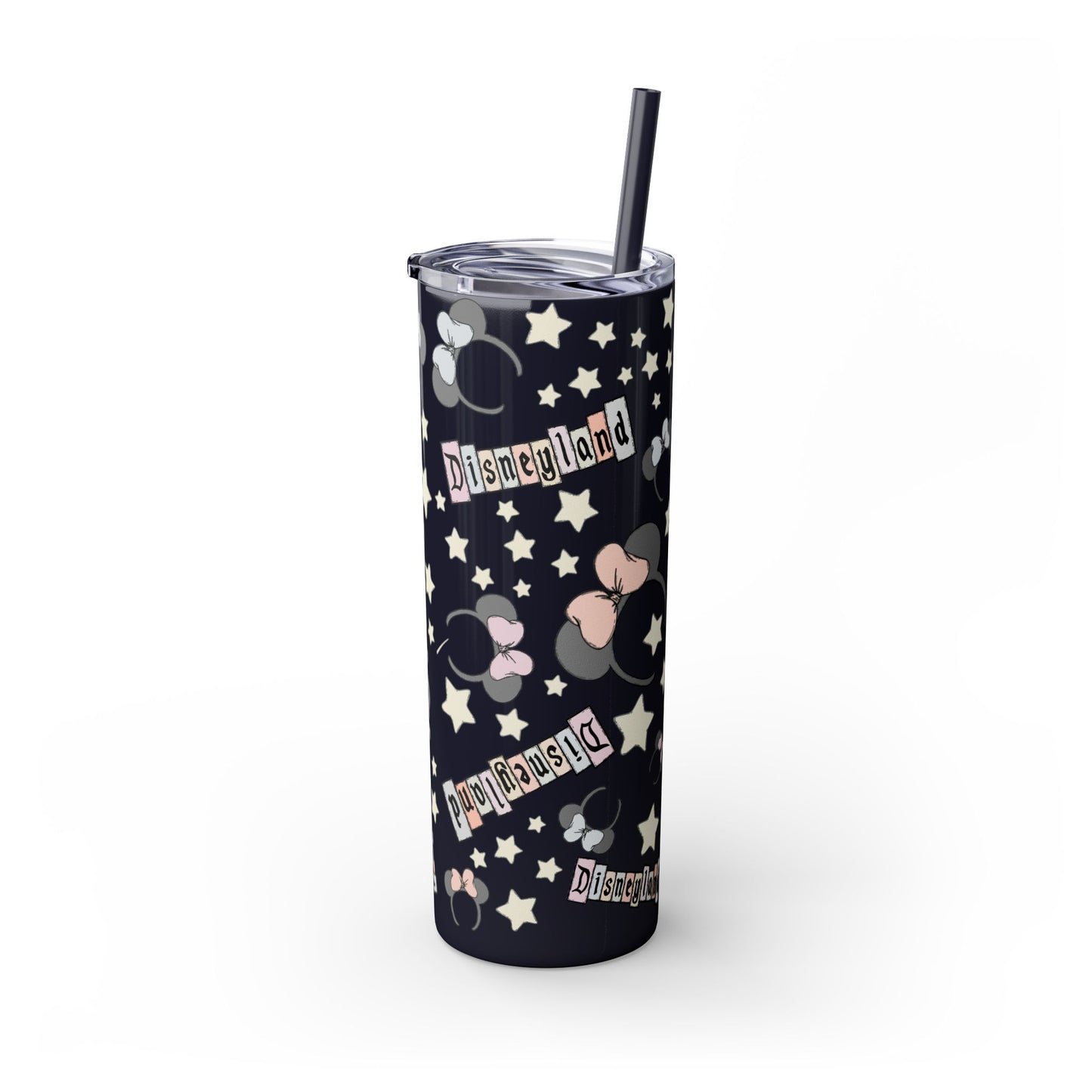 Disneyland Skinny Tumbler with Straw - 20oz - Cute Mickey Mouse Design for Theme Park Lovers
