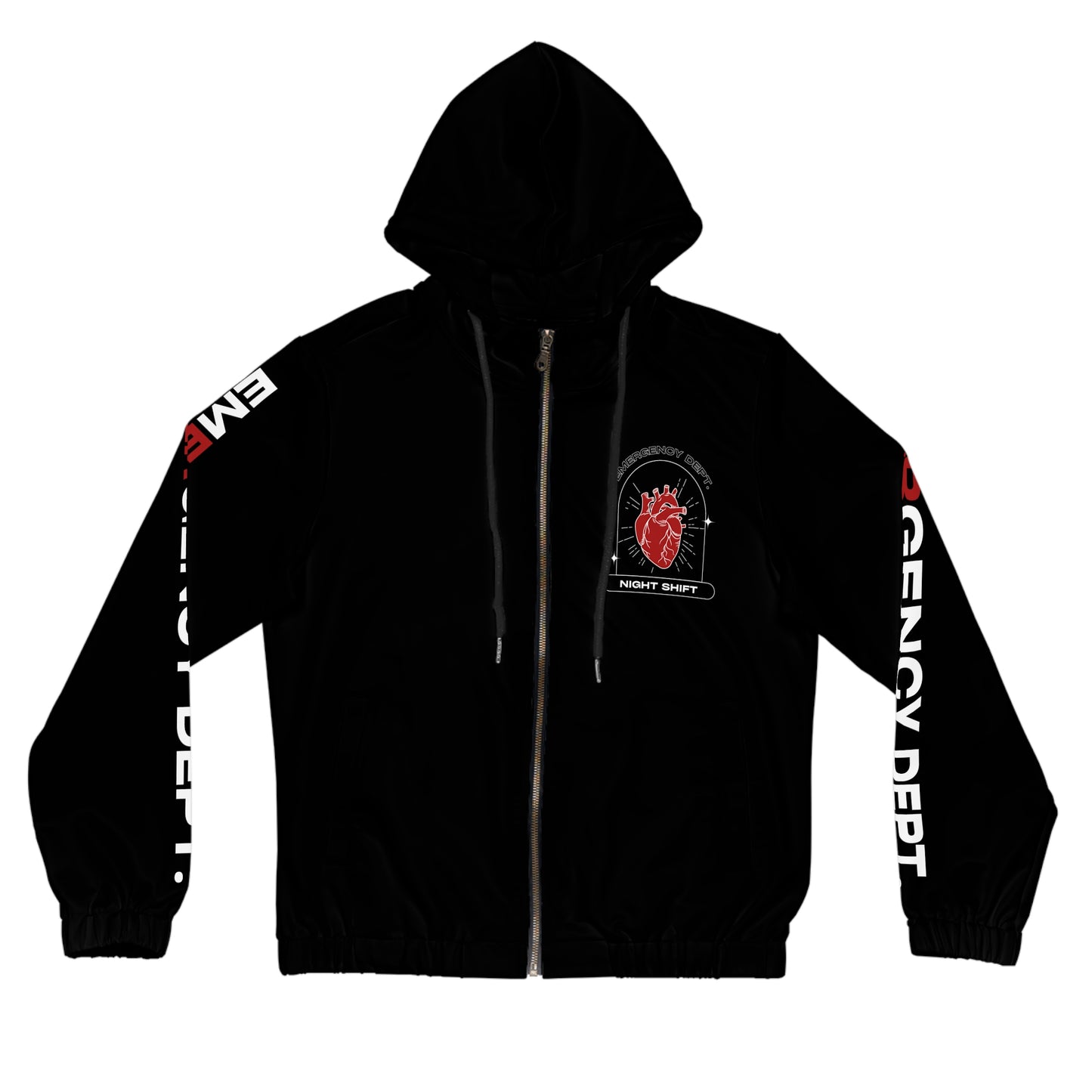 Emergency Department Women's Full-Zip Hoodie, Casual Layering Jacket, Comfortable Sportswear, Gifts for Nurses, Health Worker Apparel