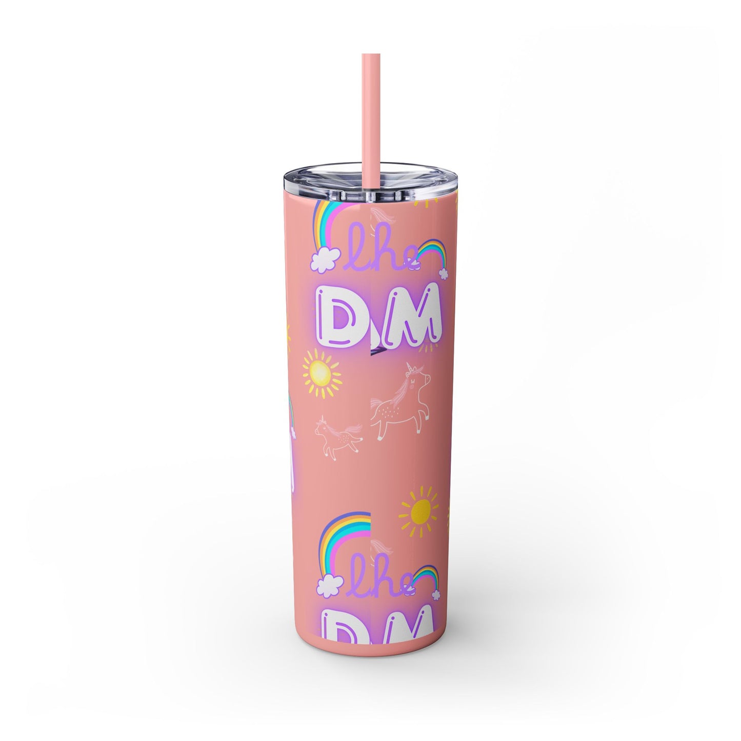 Living the Dream Skinny Tumbler with Straw - 20oz Inspirational Drinkware funny gift for nurses, EMT’s, paramedics, teachers