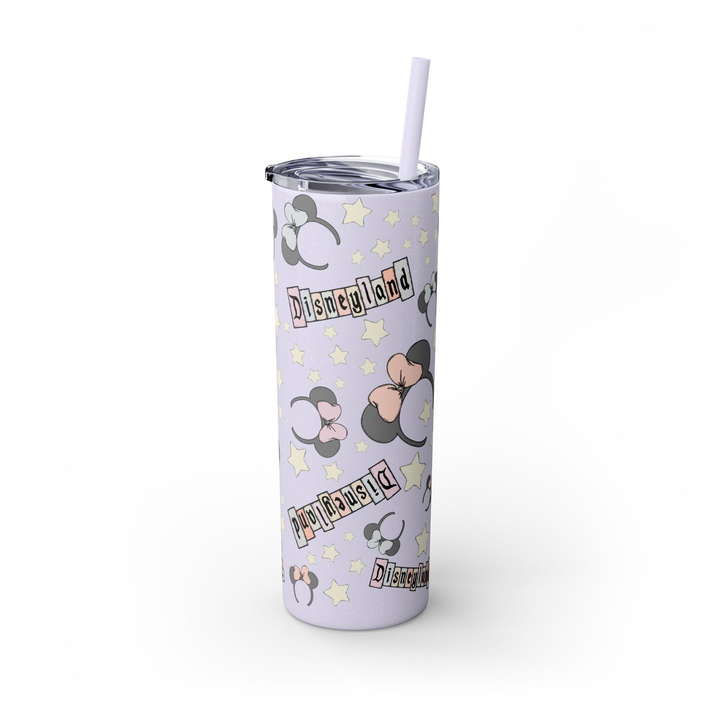 Disneyland Skinny Tumbler with Straw - 20oz - Cute Mickey Mouse Design for Theme Park Lovers