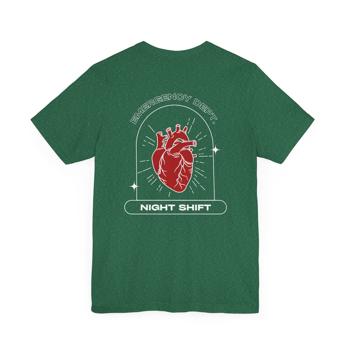 Emergency Department Printed Unisex Tee - Casual Comfort, Gift for Heart Lovers, Everyday Wear, Unique Style, Casual T-Shirt