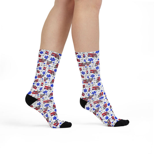 Ambulance |EMS| Boo Boo Bus |EMT Paramedic Socks