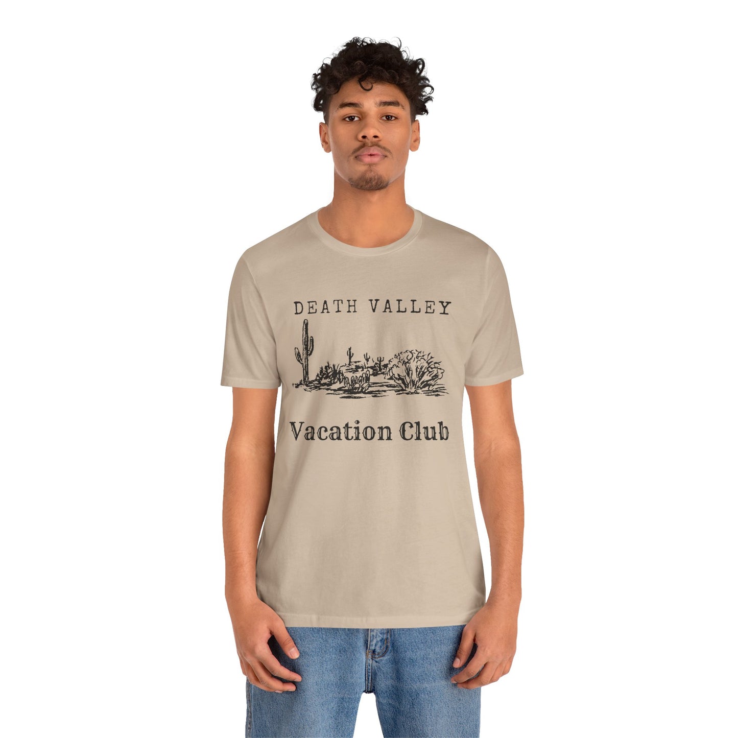 Death Valley Vacation Club Unisex Tee - Casual Cactus Graphic T-Shirt