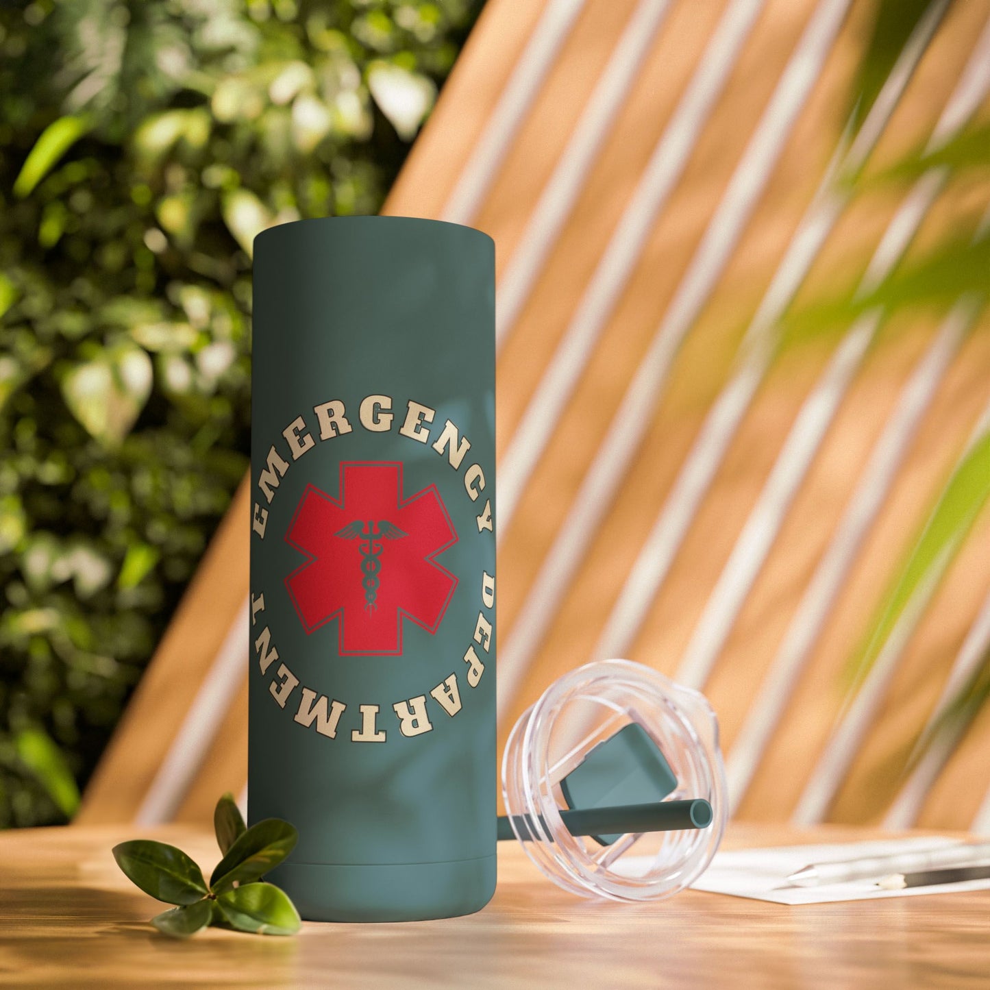 Emergency Department | EMS 20oz Skinny Tumbler - Matte Black