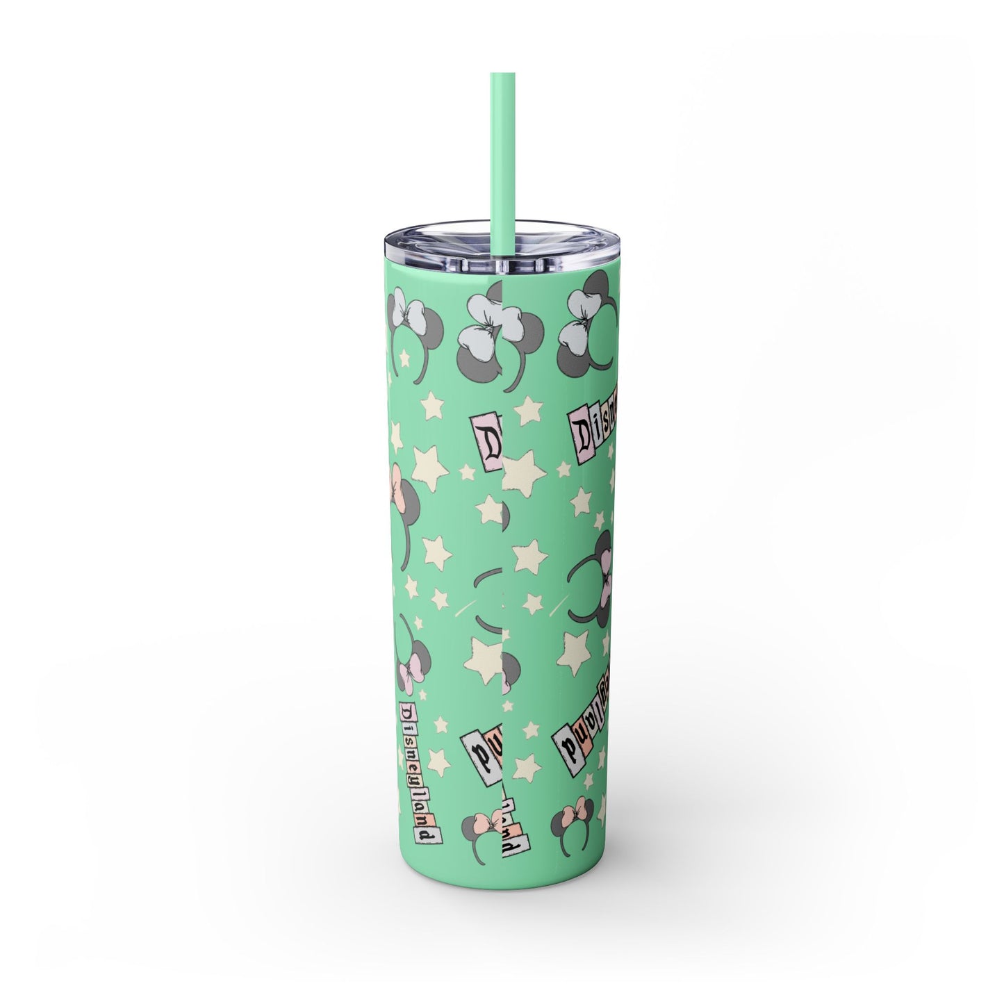 Disneyland Skinny Tumbler with Straw - 20oz - Cute Mickey Mouse Design for Theme Park Lovers