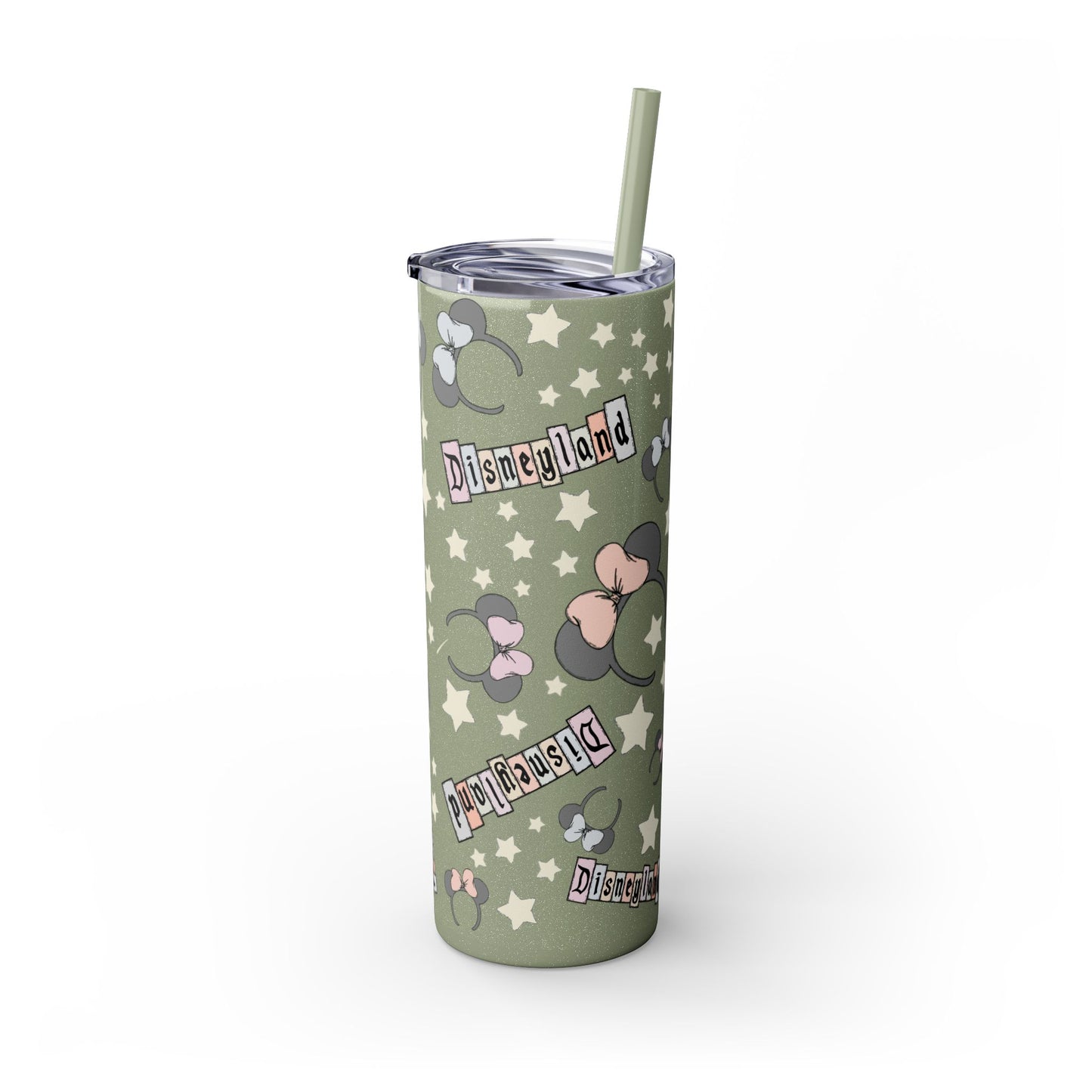 Disneyland Skinny Tumbler with Straw - 20oz - Cute Mickey Mouse Design for Theme Park Lovers