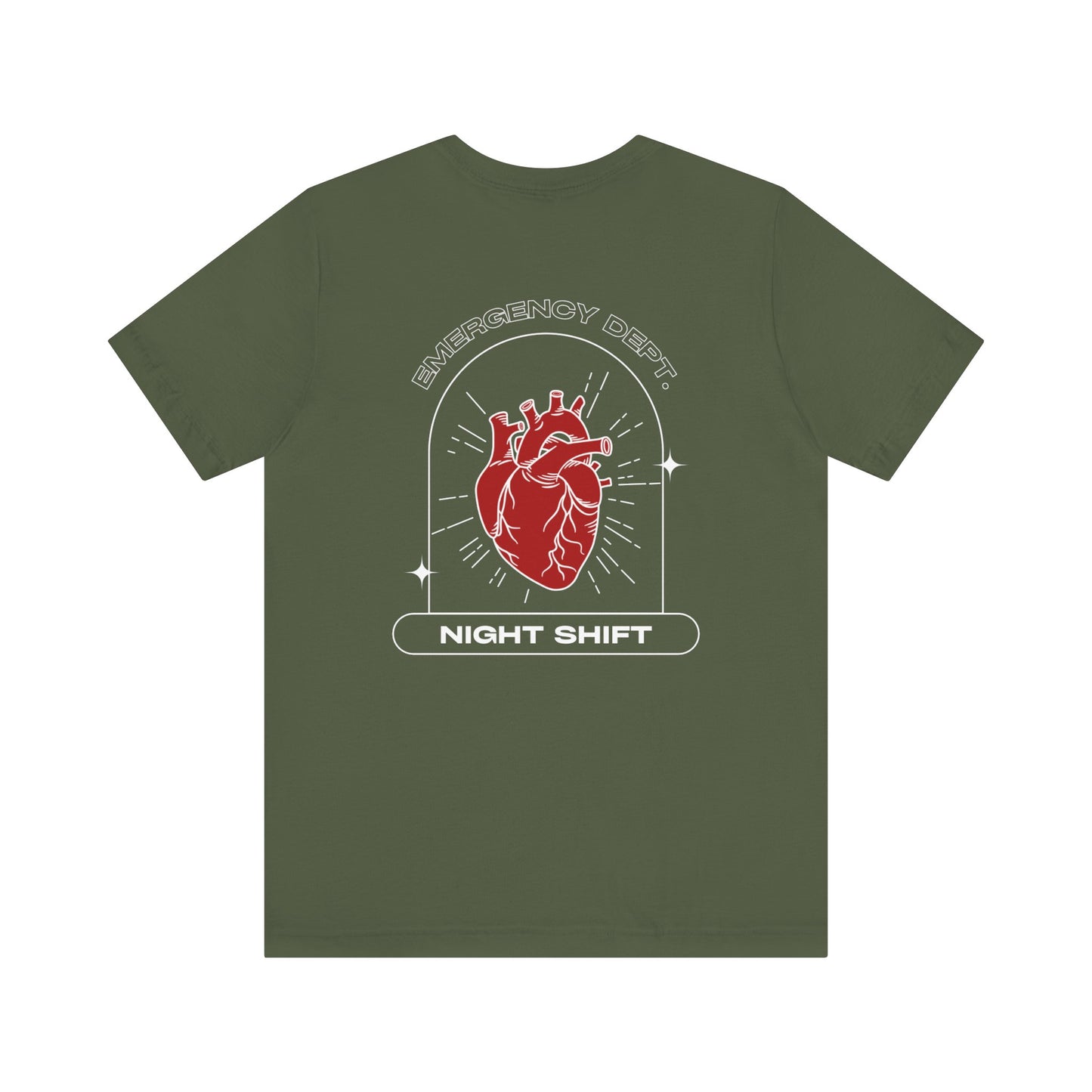 Emergency Department Printed Unisex Tee - Casual Comfort, Gift for Heart Lovers, Everyday Wear, Unique Style, Casual T-Shirt