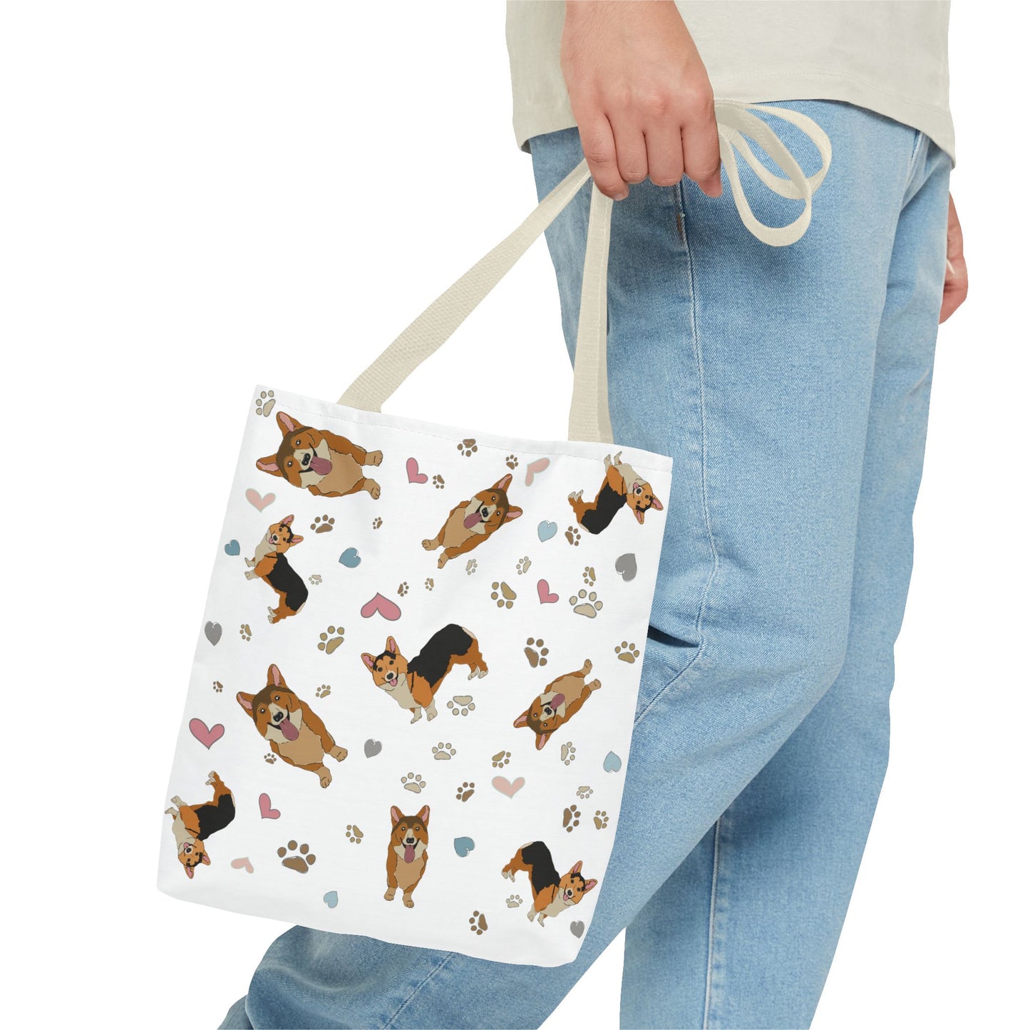 Playful Corgi Tote Bag – Perfect for Dog Lovers