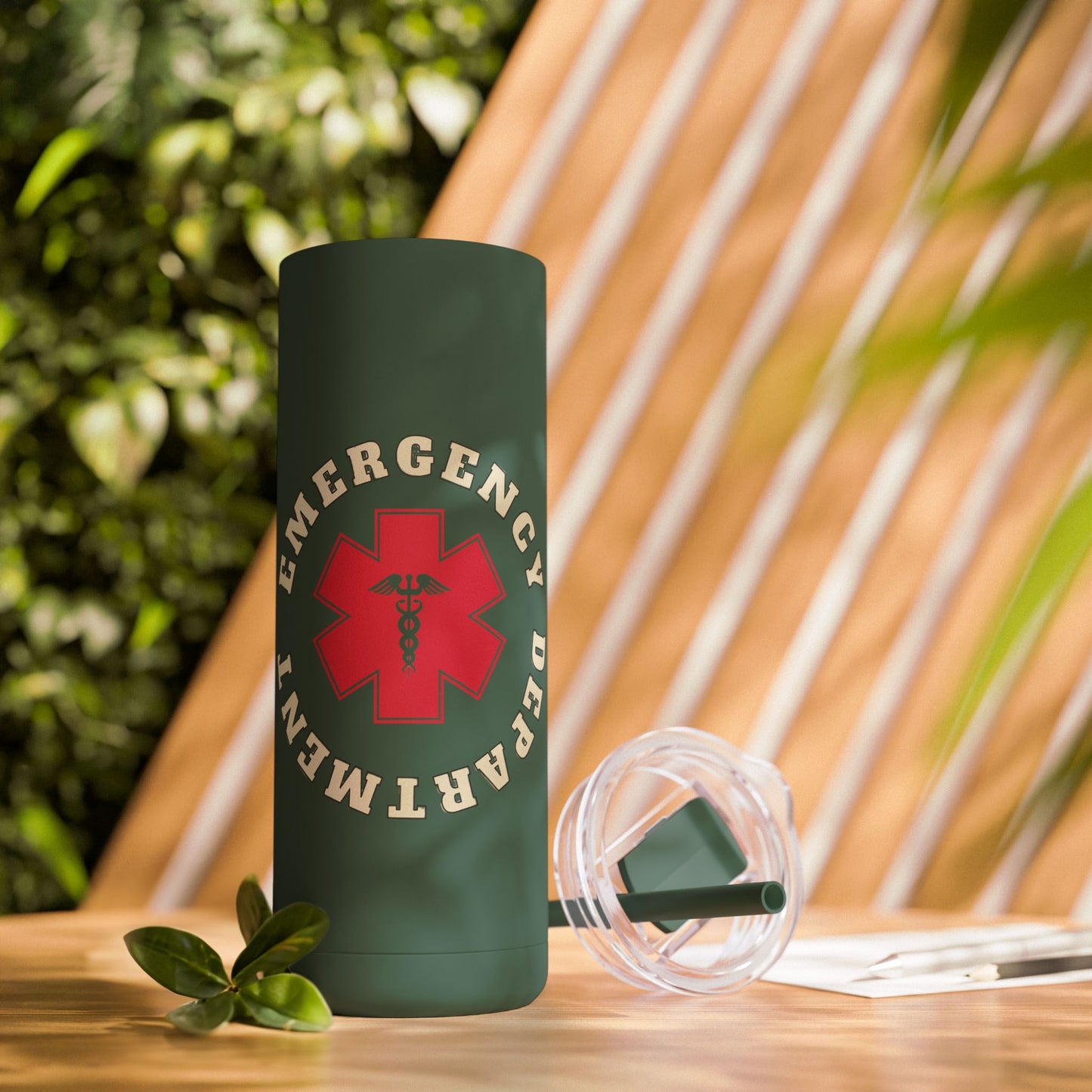 Emergency Department | EMS 20oz Skinny Tumbler - Matte Black