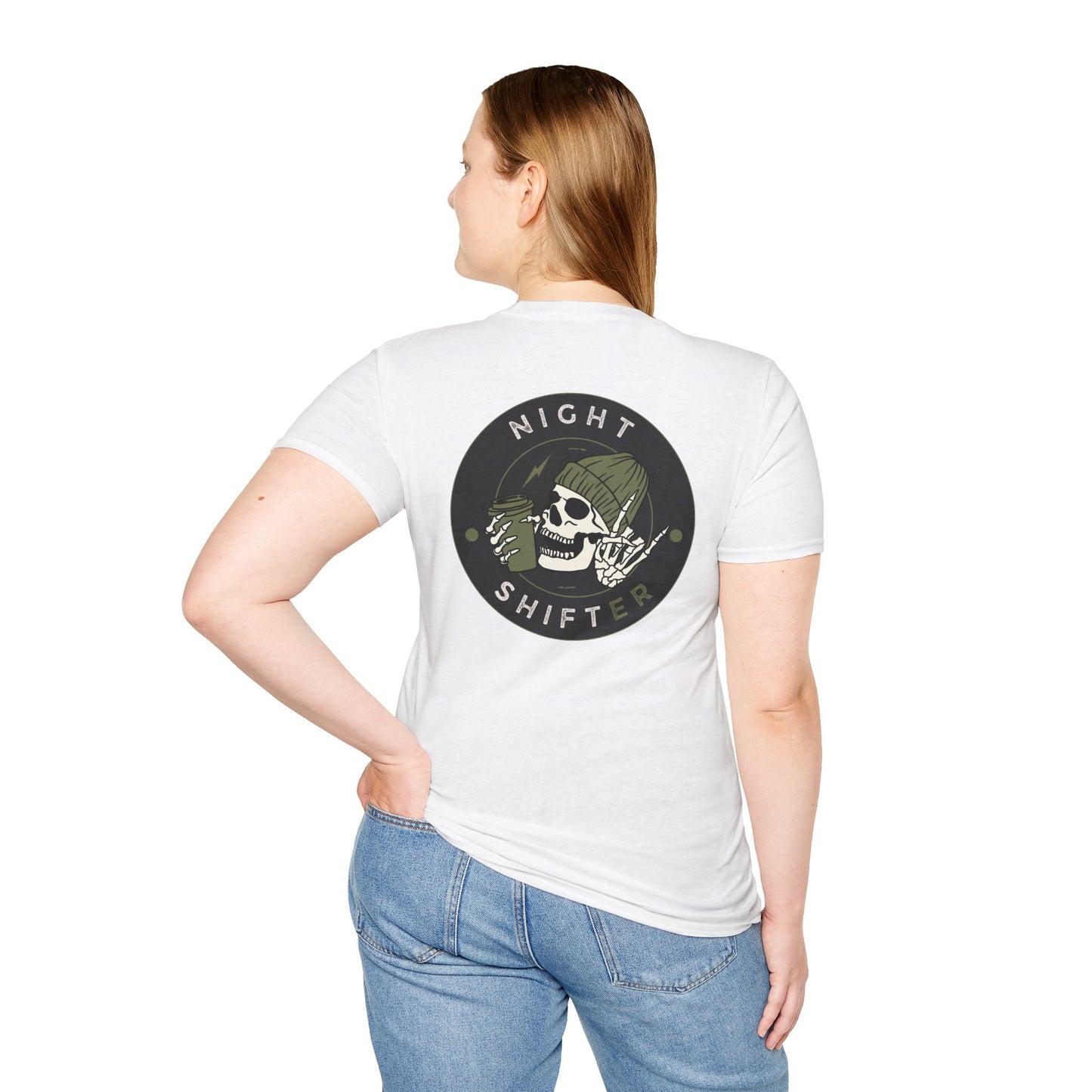 Night Shifter Skull T-Shirt | Unisex graphic tee for nurses| EMT | Paramedic| Spooky Vibes