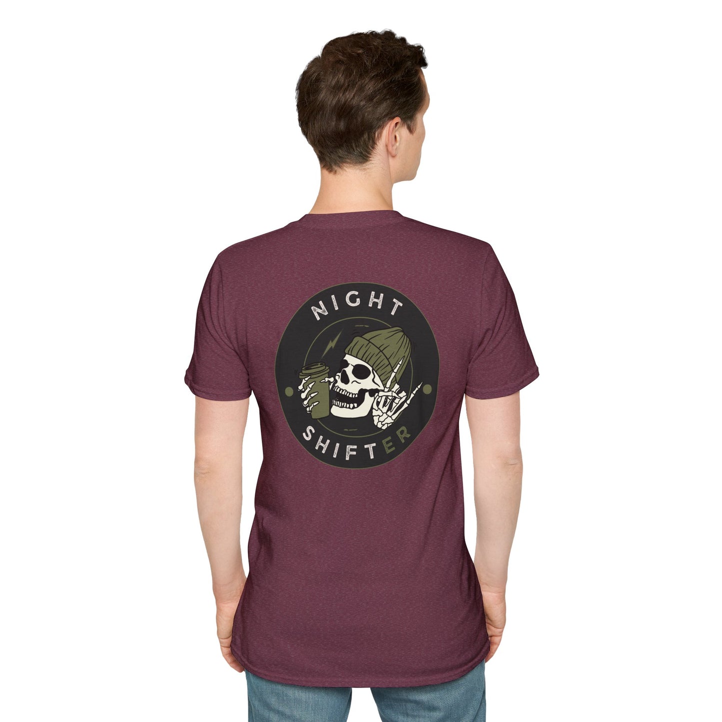 Night Shifter Skull T-Shirt | Unisex graphic tee for nurses| EMT | Paramedic| Spooky Vibes