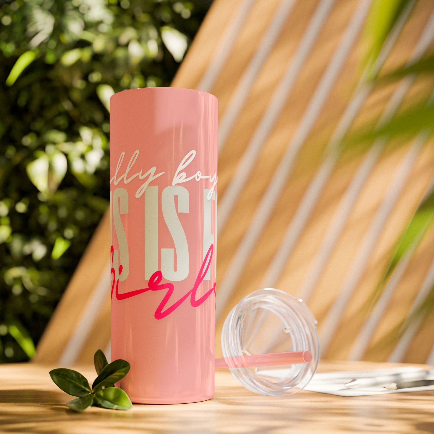 Silly boys EMS is for Girl Skinny Tumbler with Straw - 20oz Travel Cup