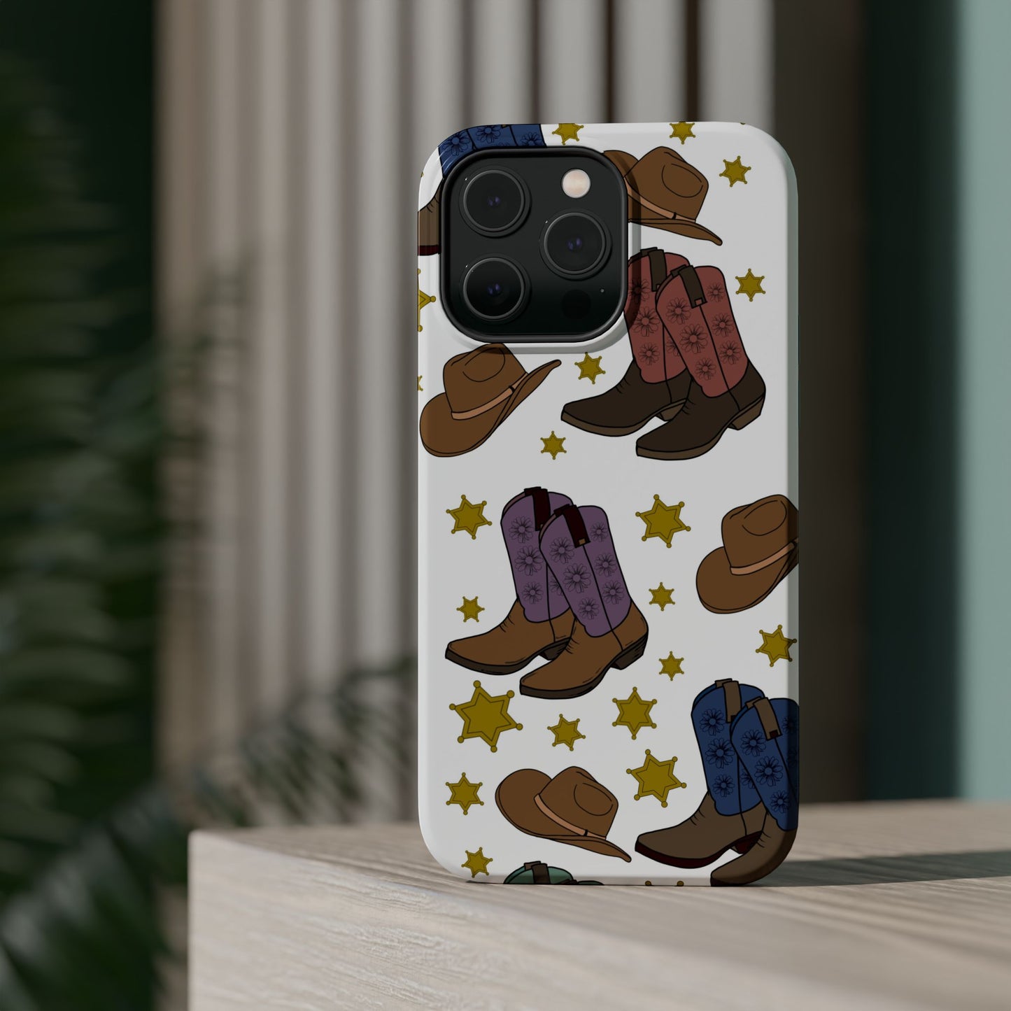 Cowboy Boots Magnetic Tough Case - Durable Phone Protection with Western Flair