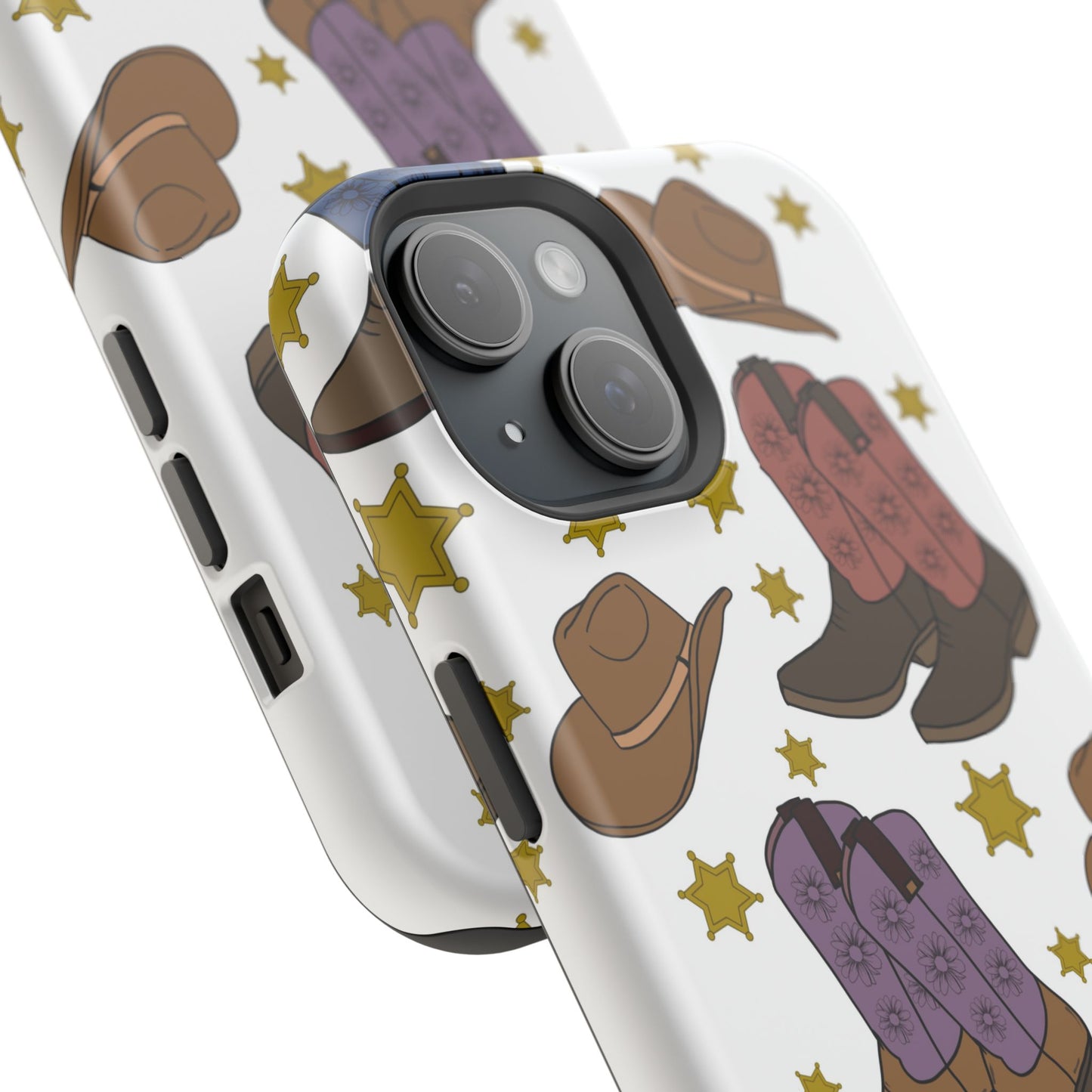 Cowboy Boots Magnetic Tough Case - Durable Phone Protection with Western Flair