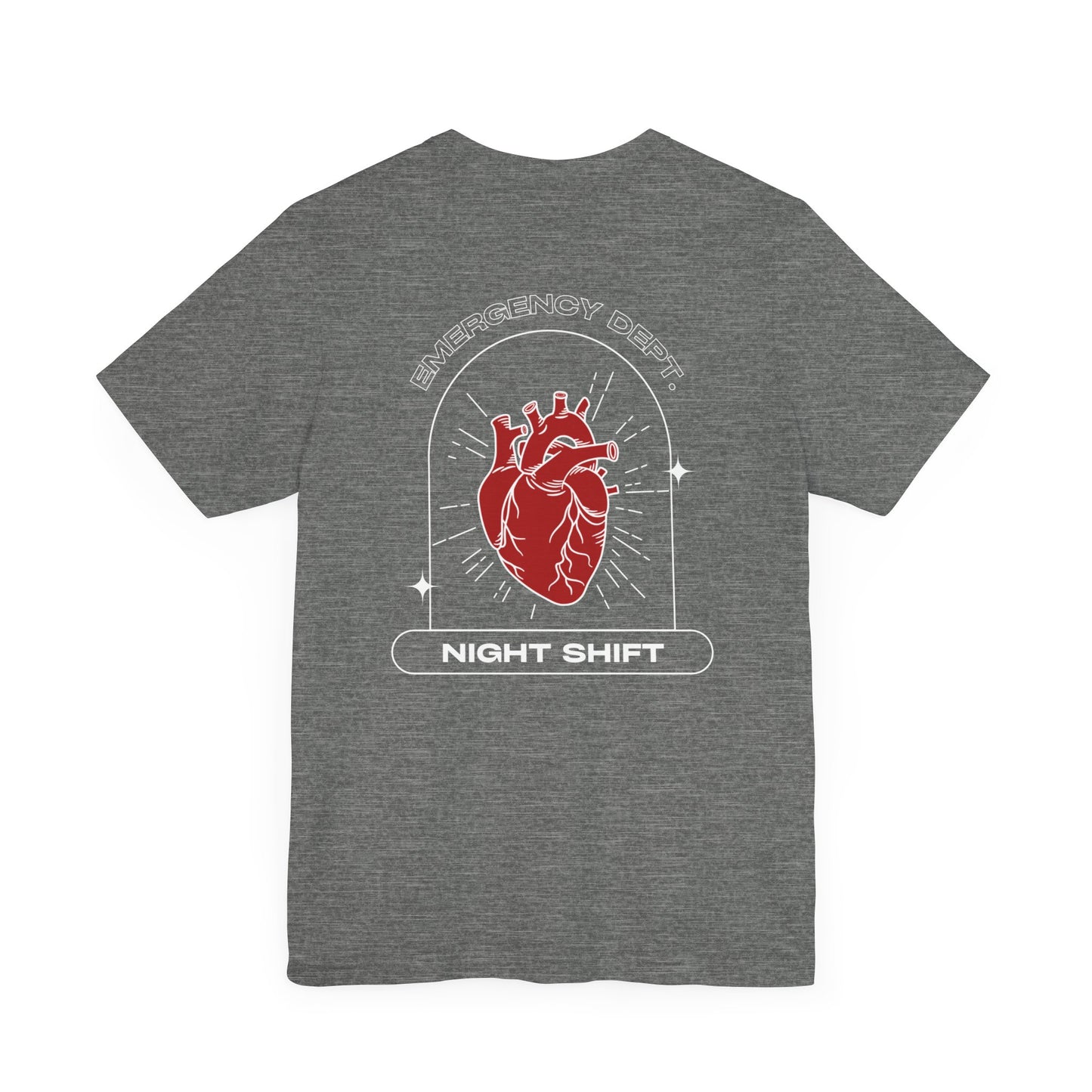 Emergency Department Printed Unisex Tee - Casual Comfort, Gift for Heart Lovers, Everyday Wear, Unique Style, Casual T-Shirt