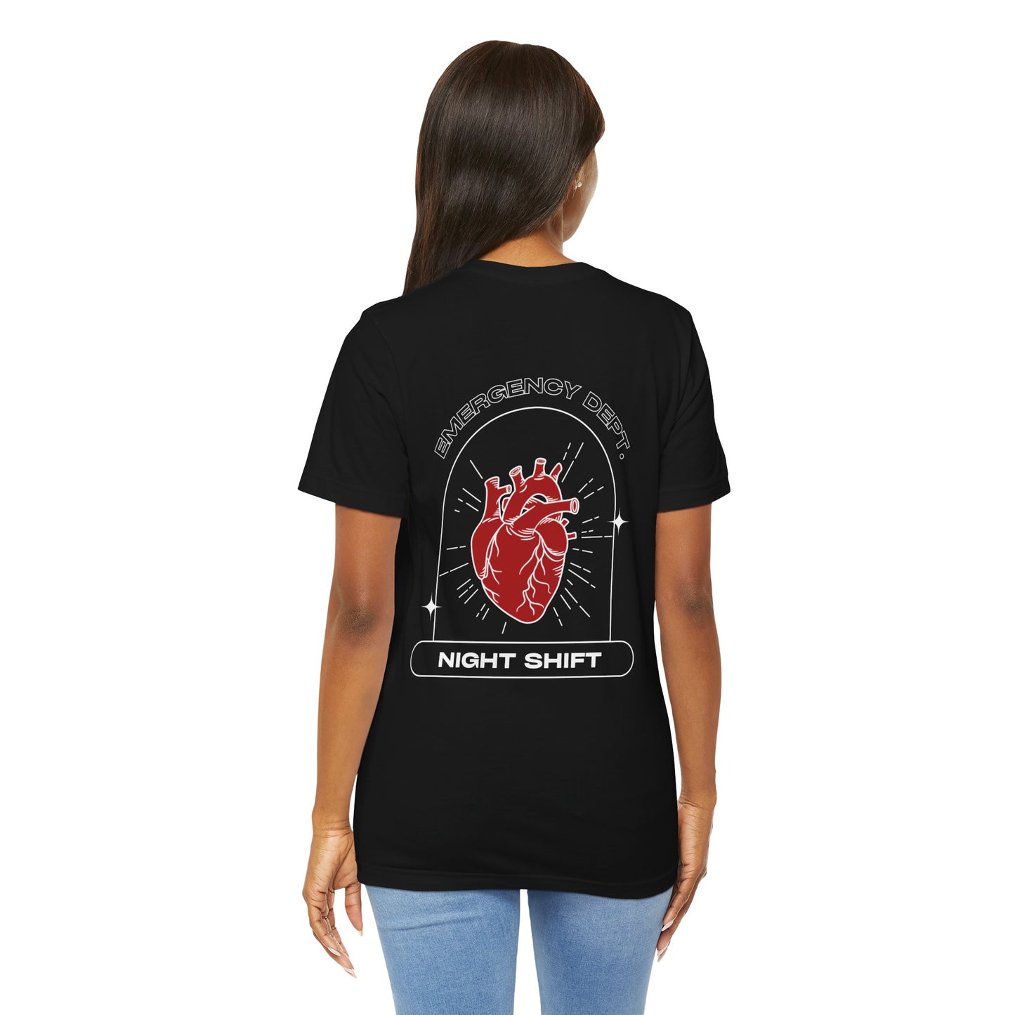 Emergency Department Printed Unisex Tee - Casual Comfort, Gift for Heart Lovers, Everyday Wear, Unique Style, Casual T-Shirt