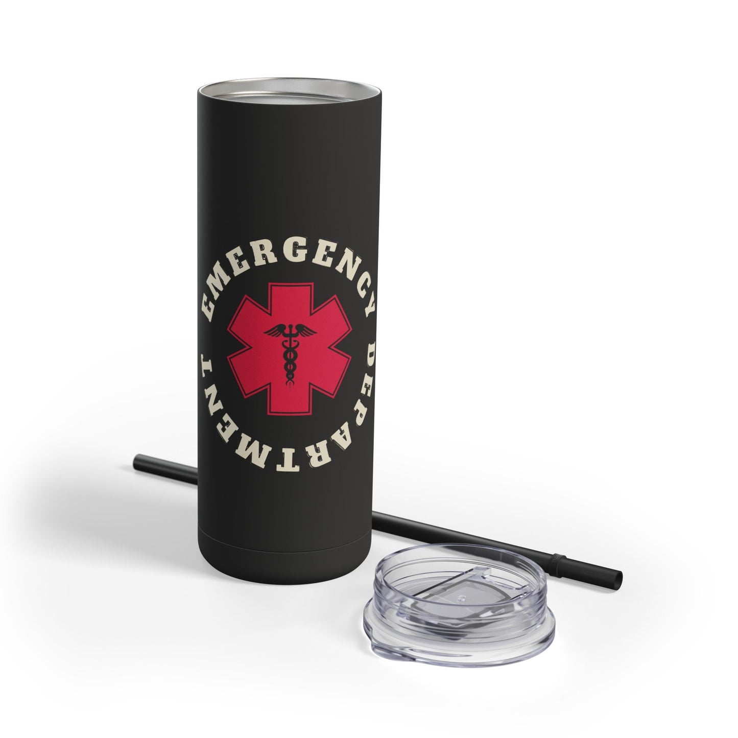 Emergency Department | EMS 20oz Skinny Tumbler - Matte Black