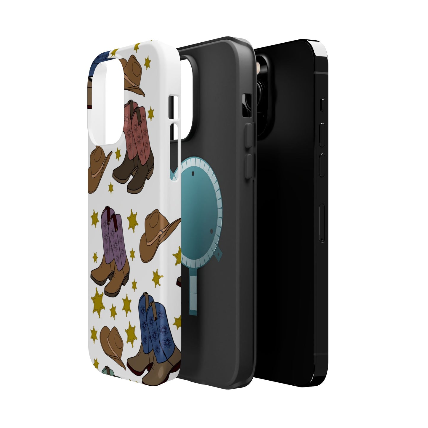 Cowboy Boots Magnetic Tough Case - Durable Phone Protection with Western Flair