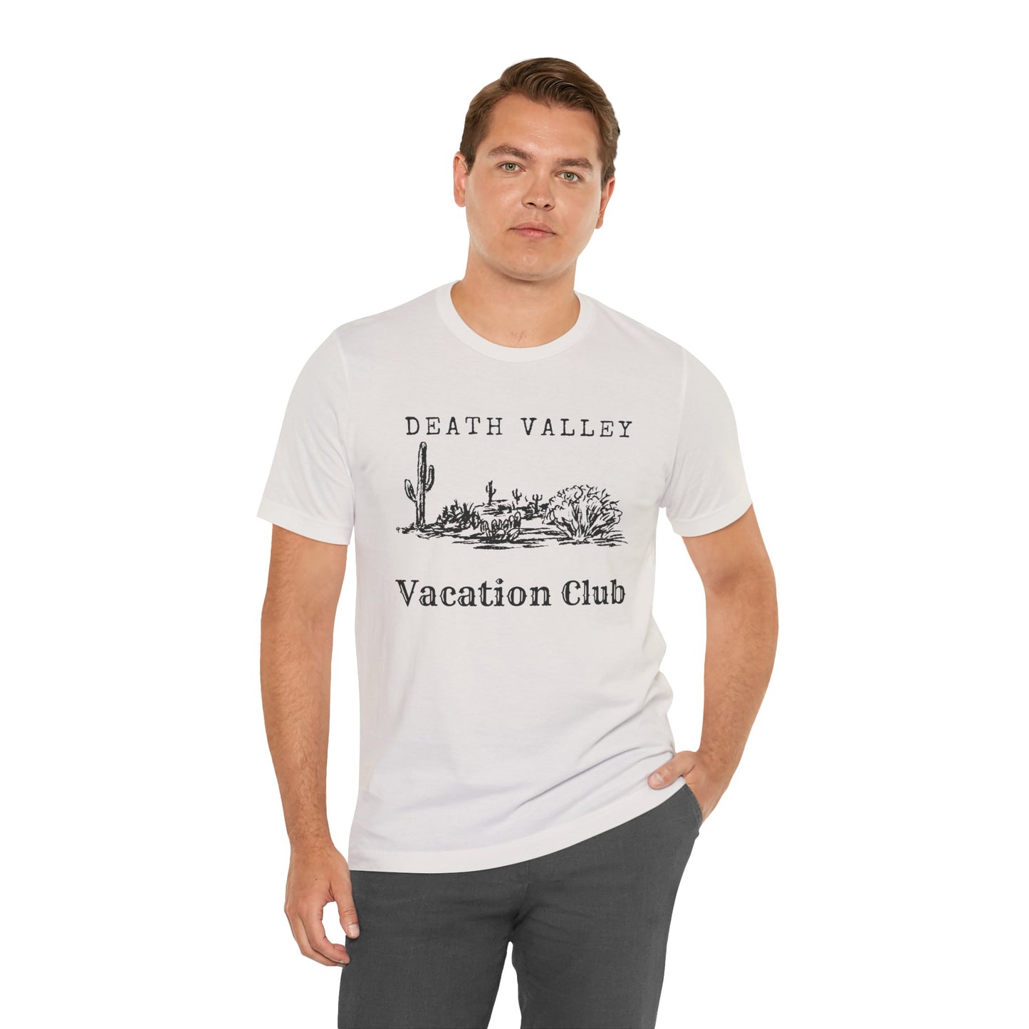 Death Valley Vacation Club Unisex Tee - Casual Cactus Graphic T-Shirt