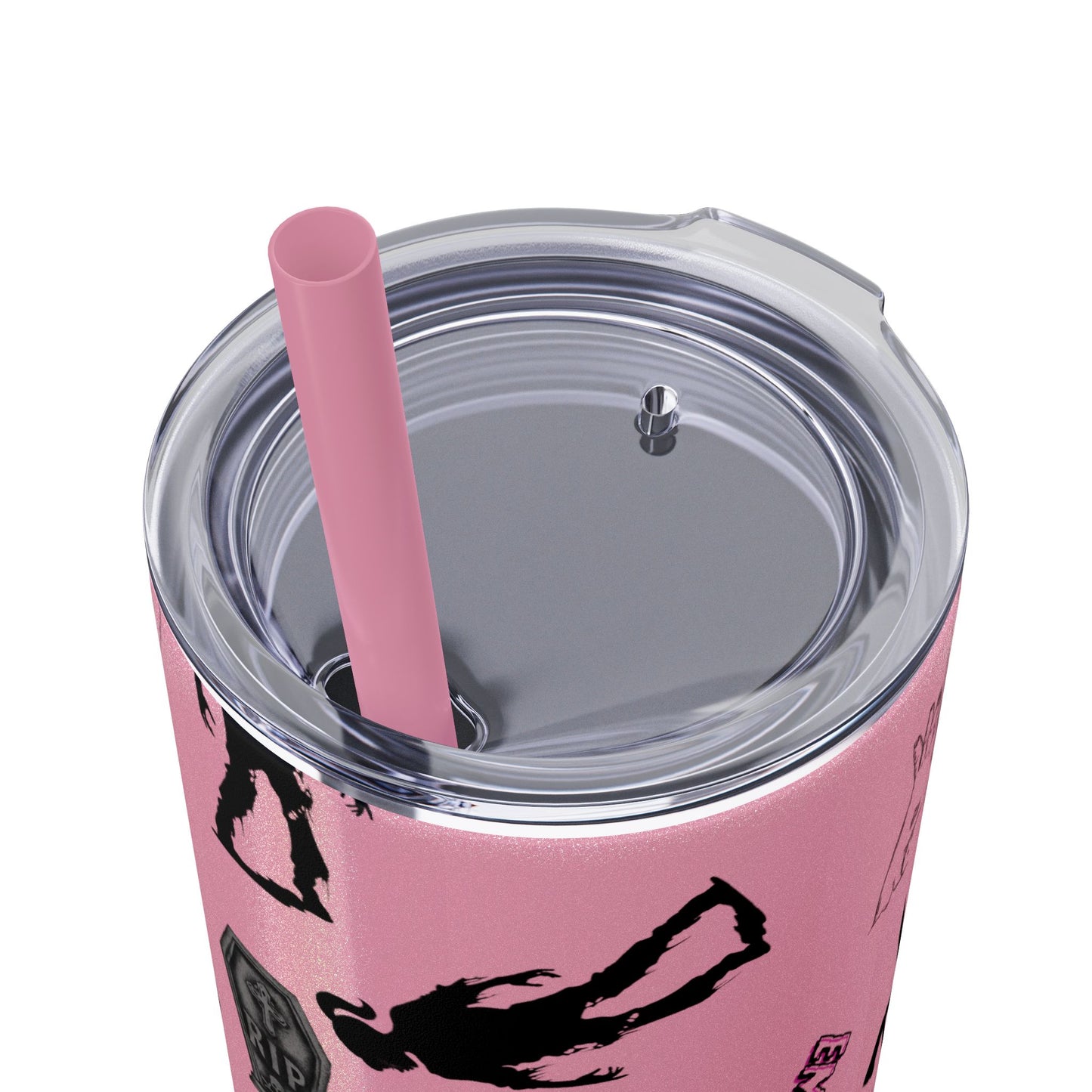 EMS Barbie Skinny Tumbler with Straw | EMS Travel Cup | zombie Drinkware| EMT Gift |Horror Movie Lover Cup